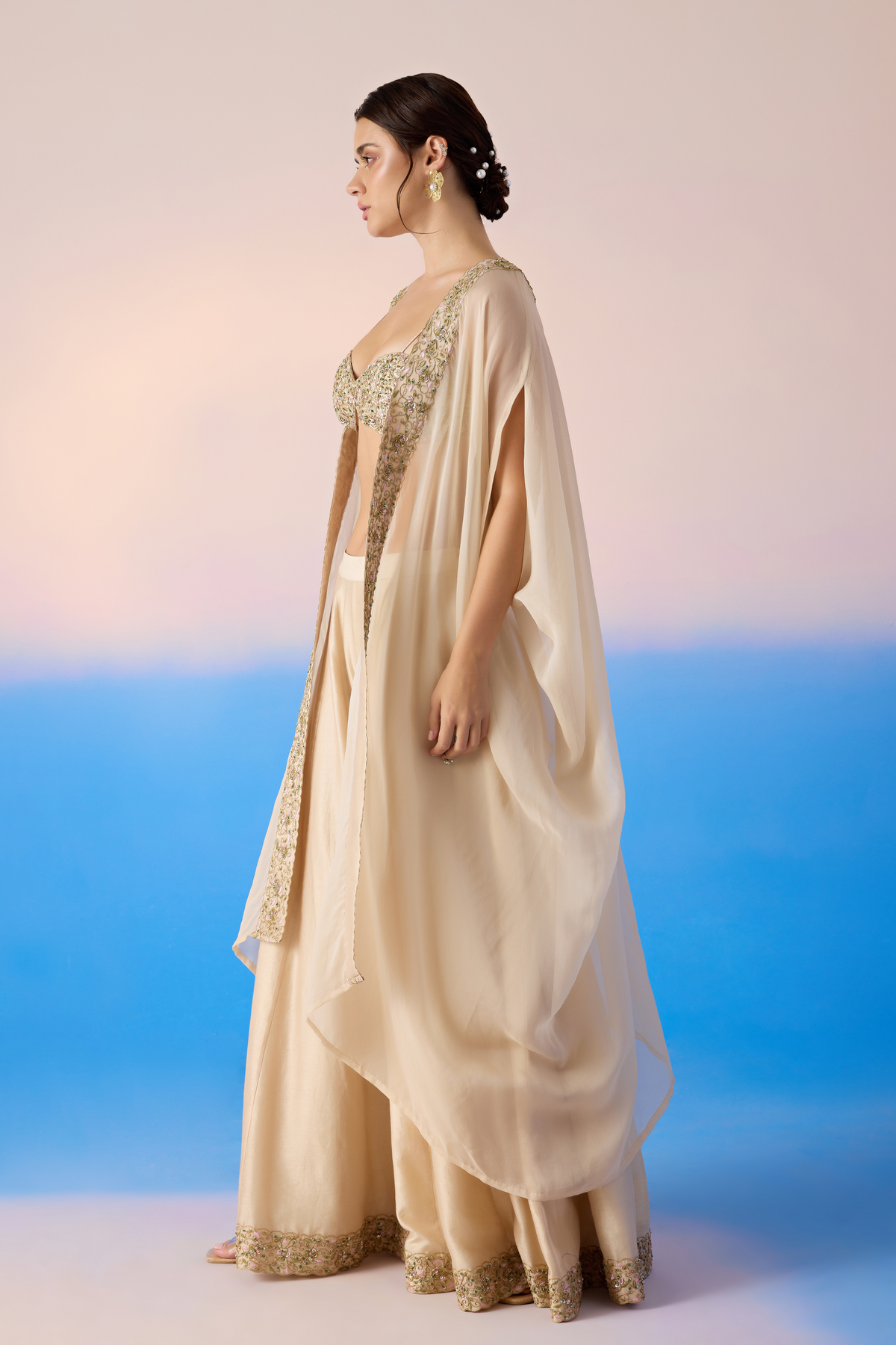 Beige Cape Set