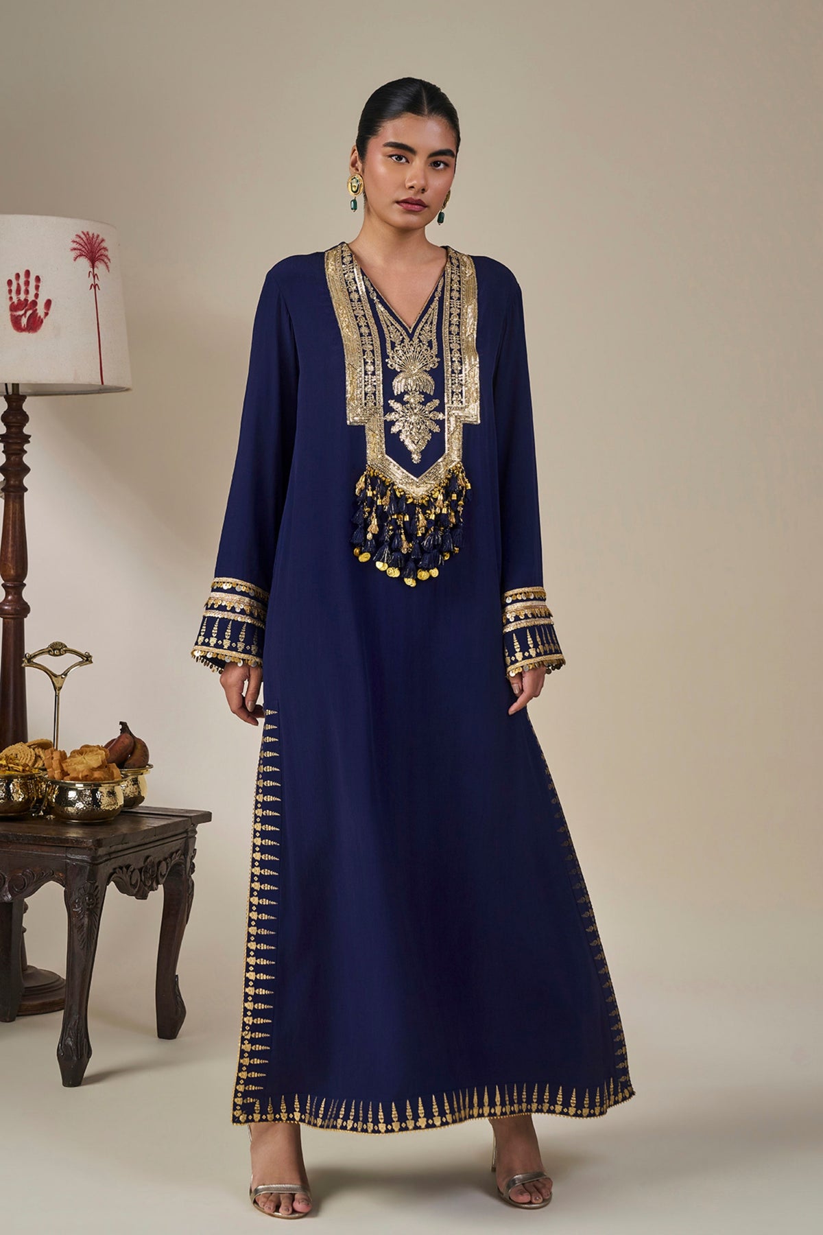 Sapphire Tidal Bloom Kaftan