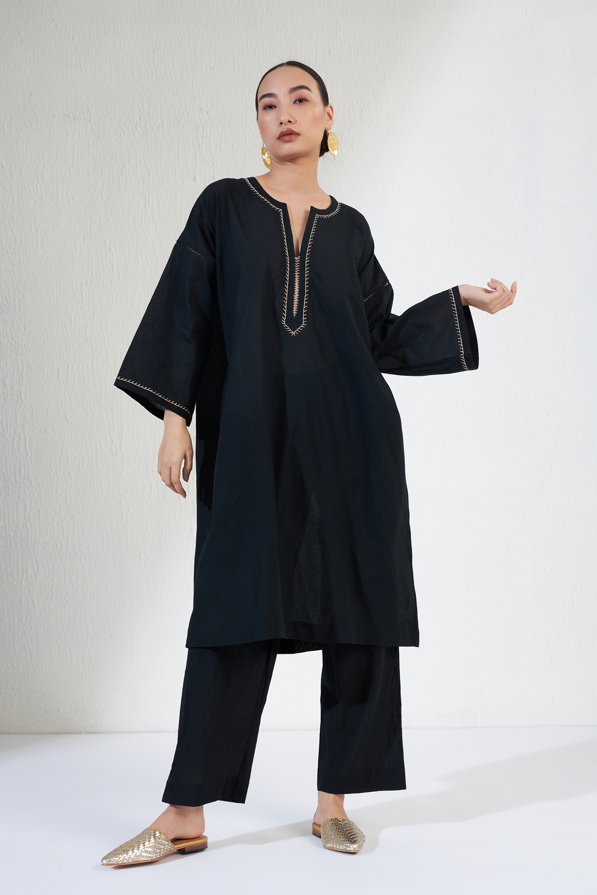 Black Naz Kurta Set