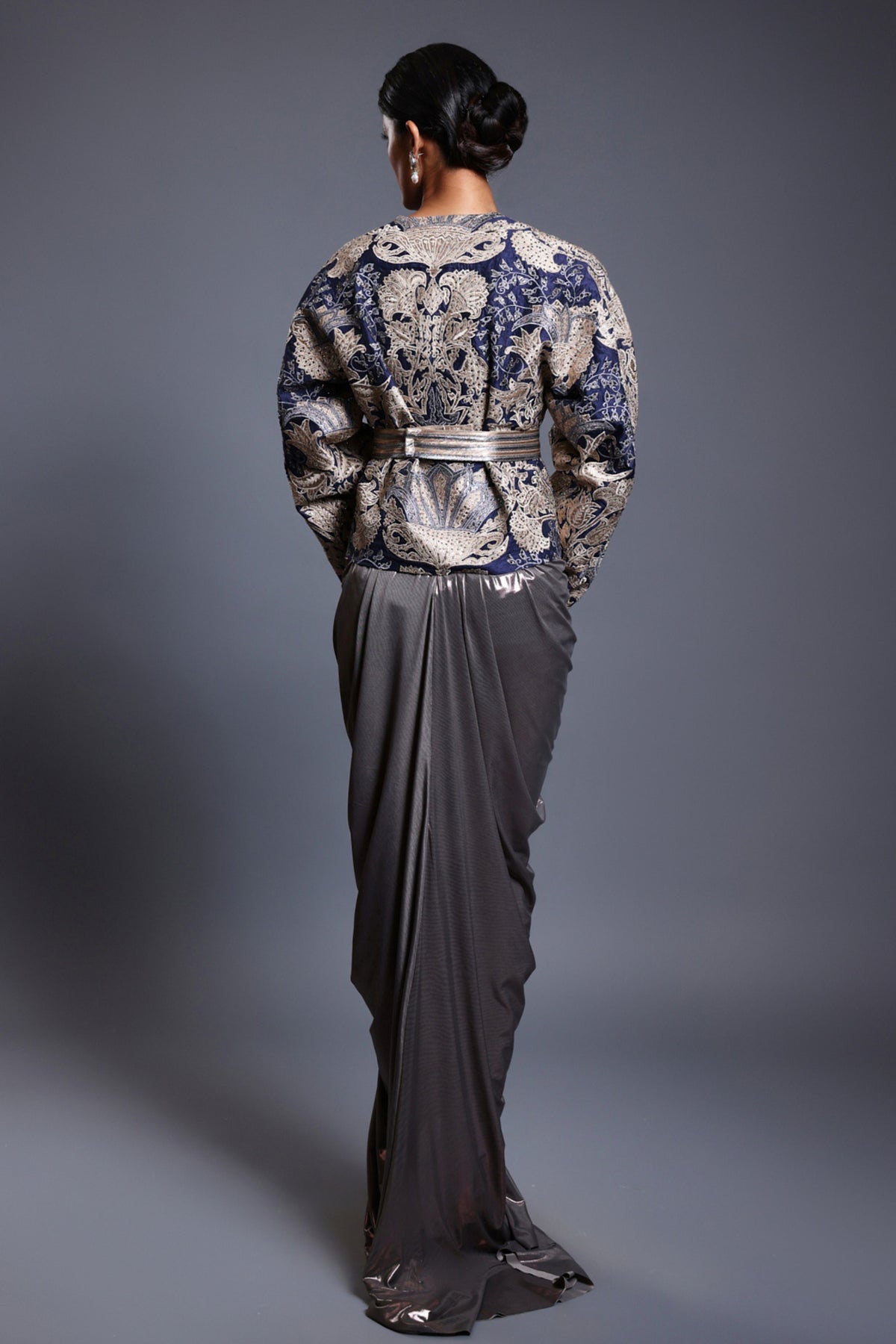 Navy Jacket With Belt