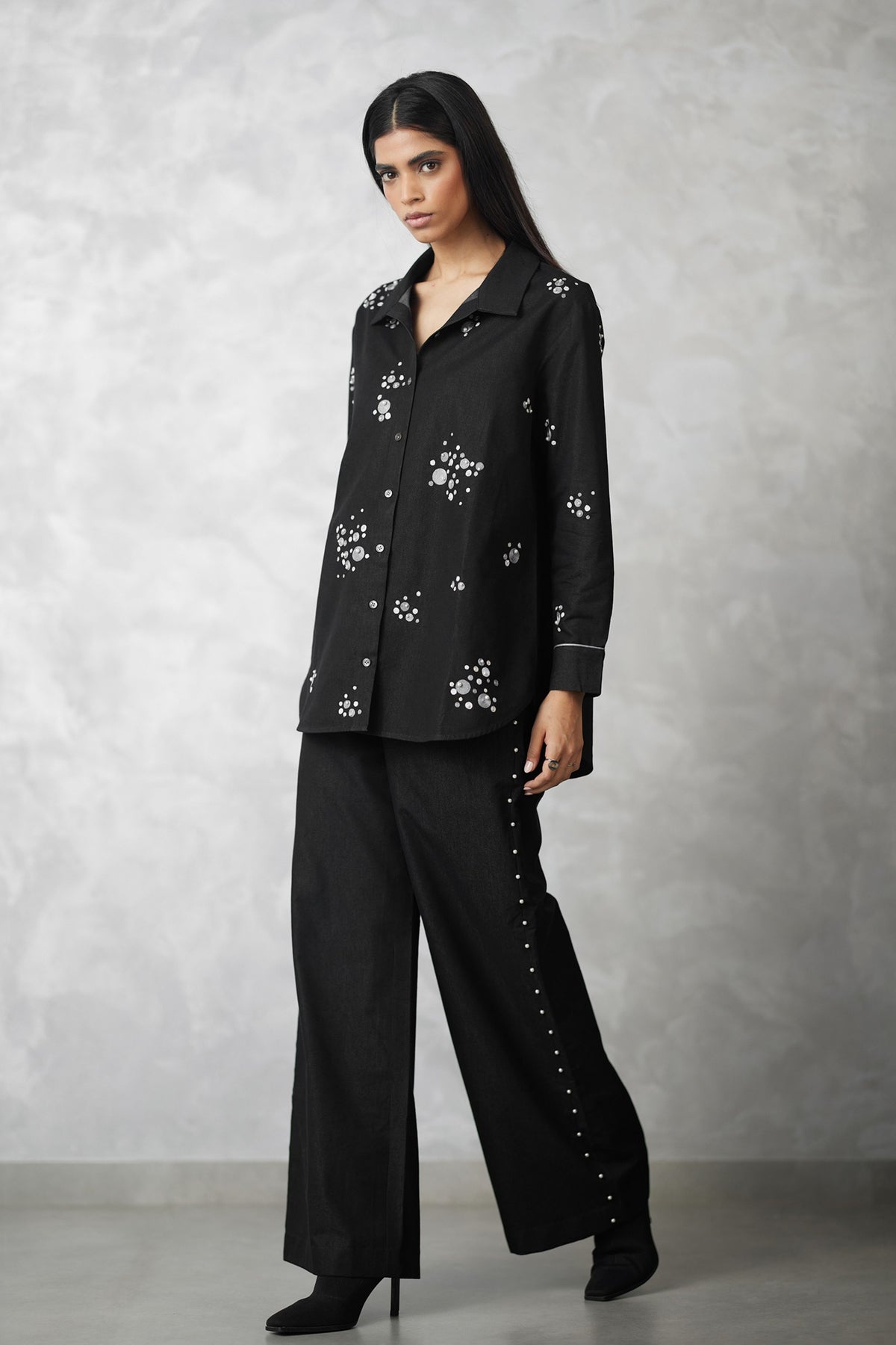 Black Denim Co-ord Set