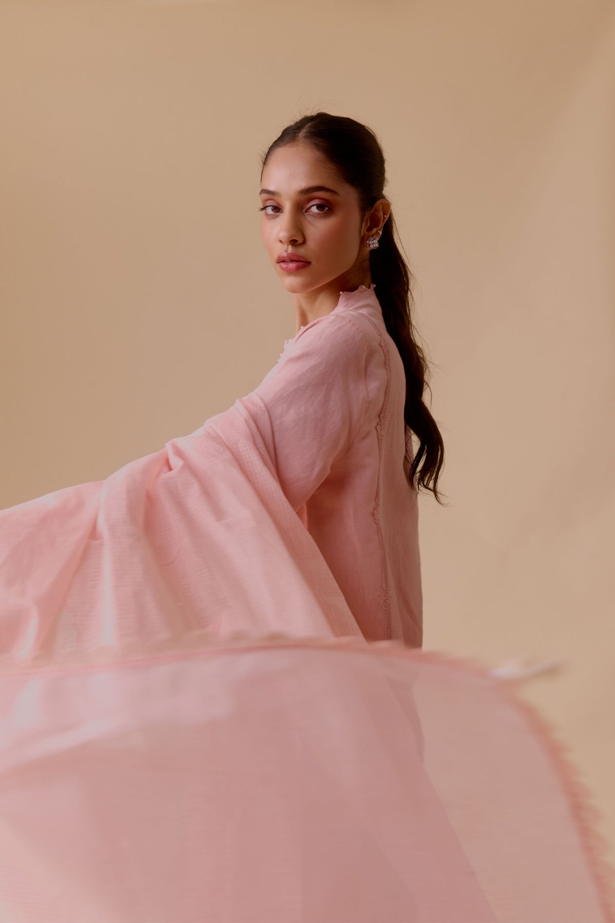 Pink Resham Kurta