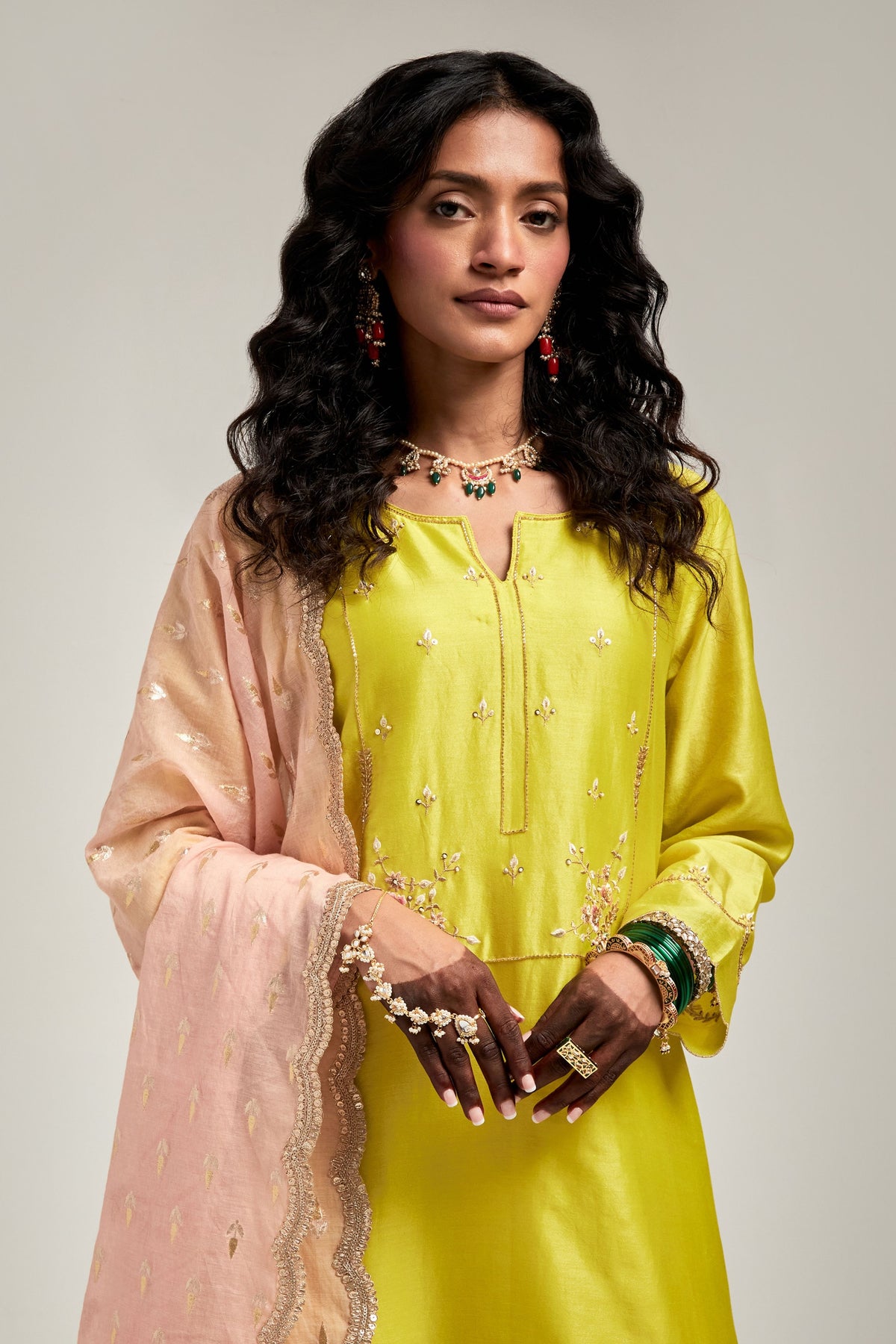 Lime Kurta Set