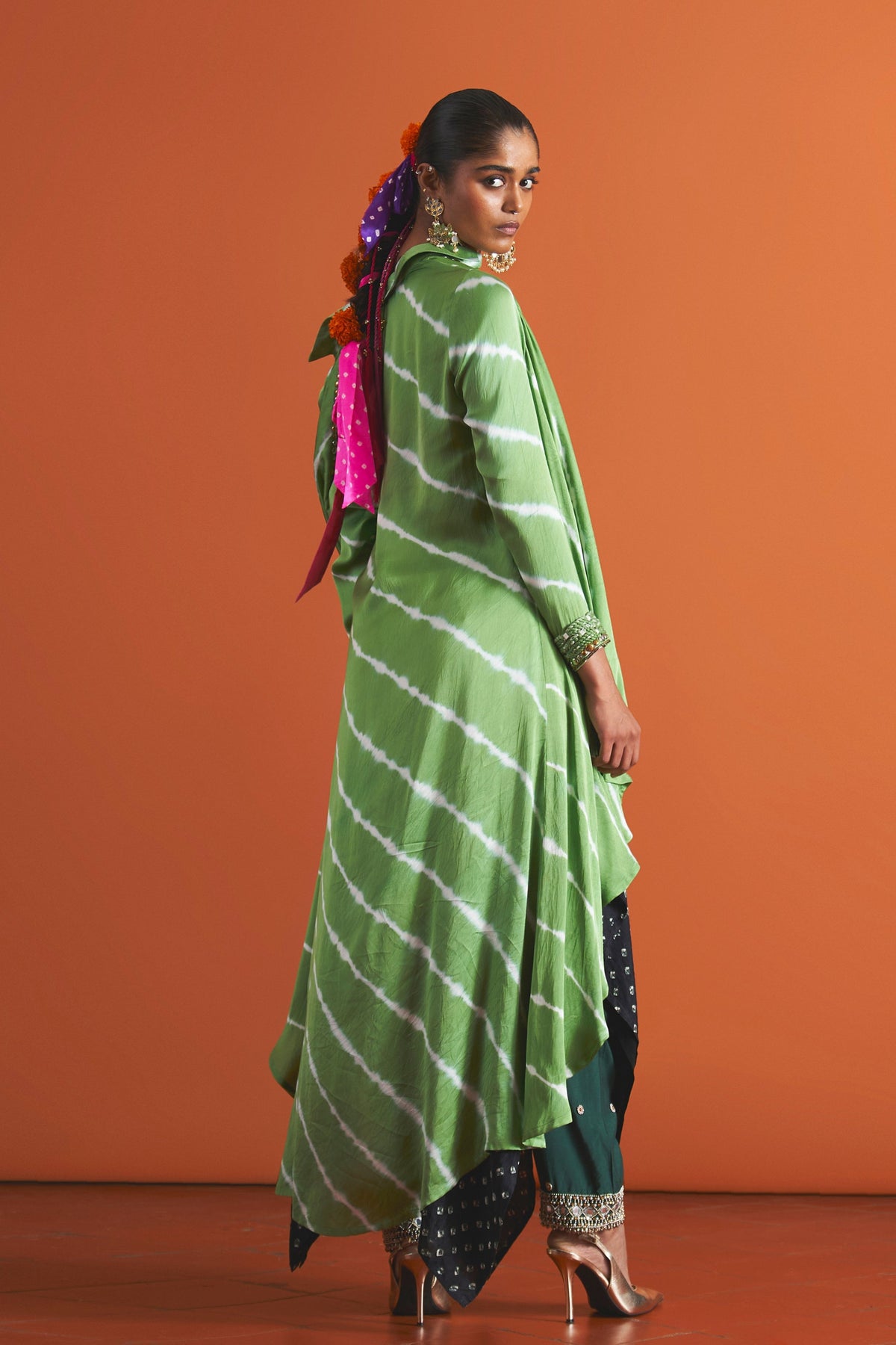 Mint And Black Jacket Set