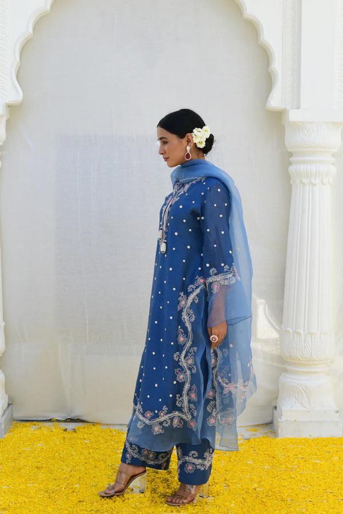 Jean Blue Reef Long Kurta Set