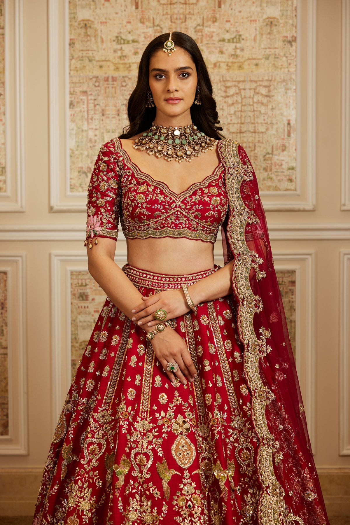Zinah Red Lehenga Set