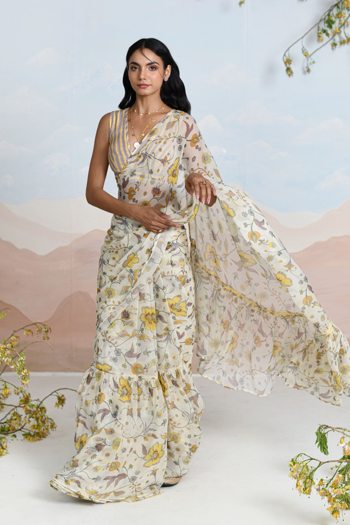 Sundrenched Saree Set