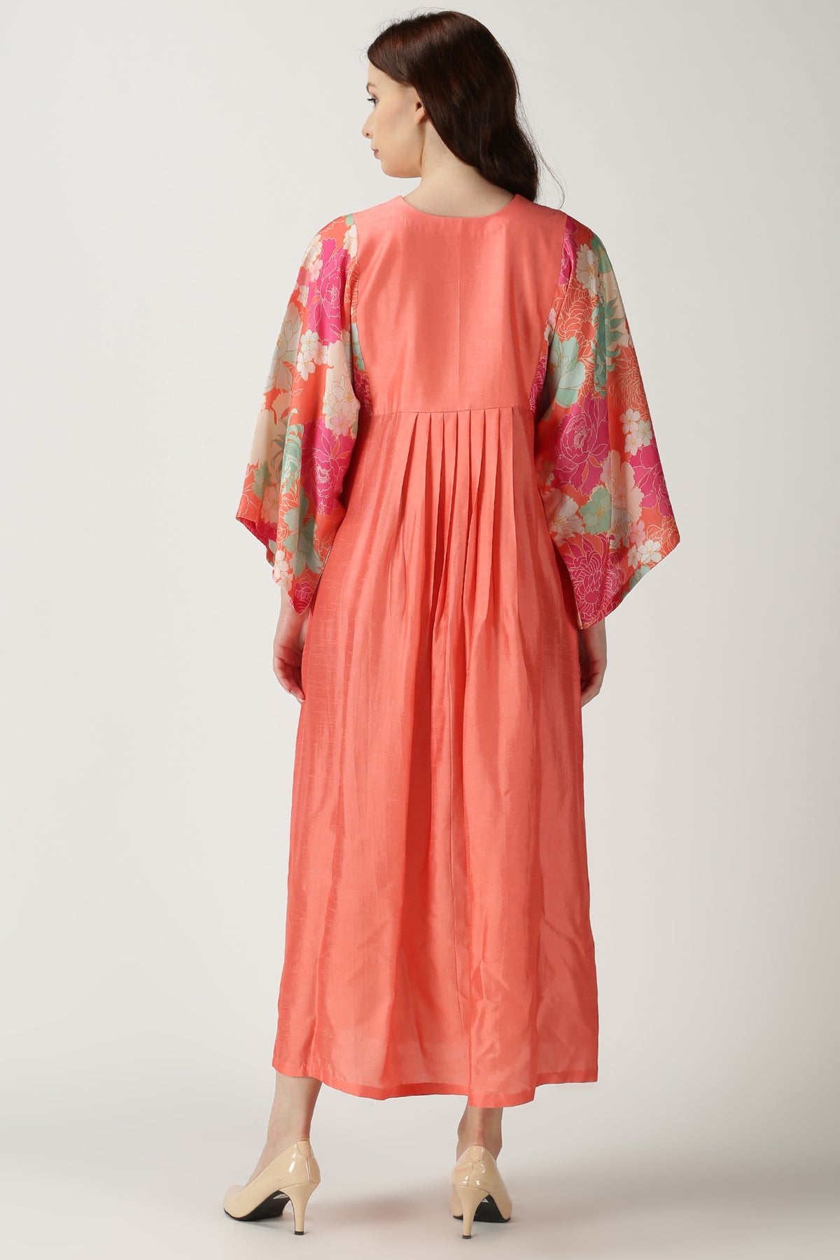 Orange zardosi butta tunic