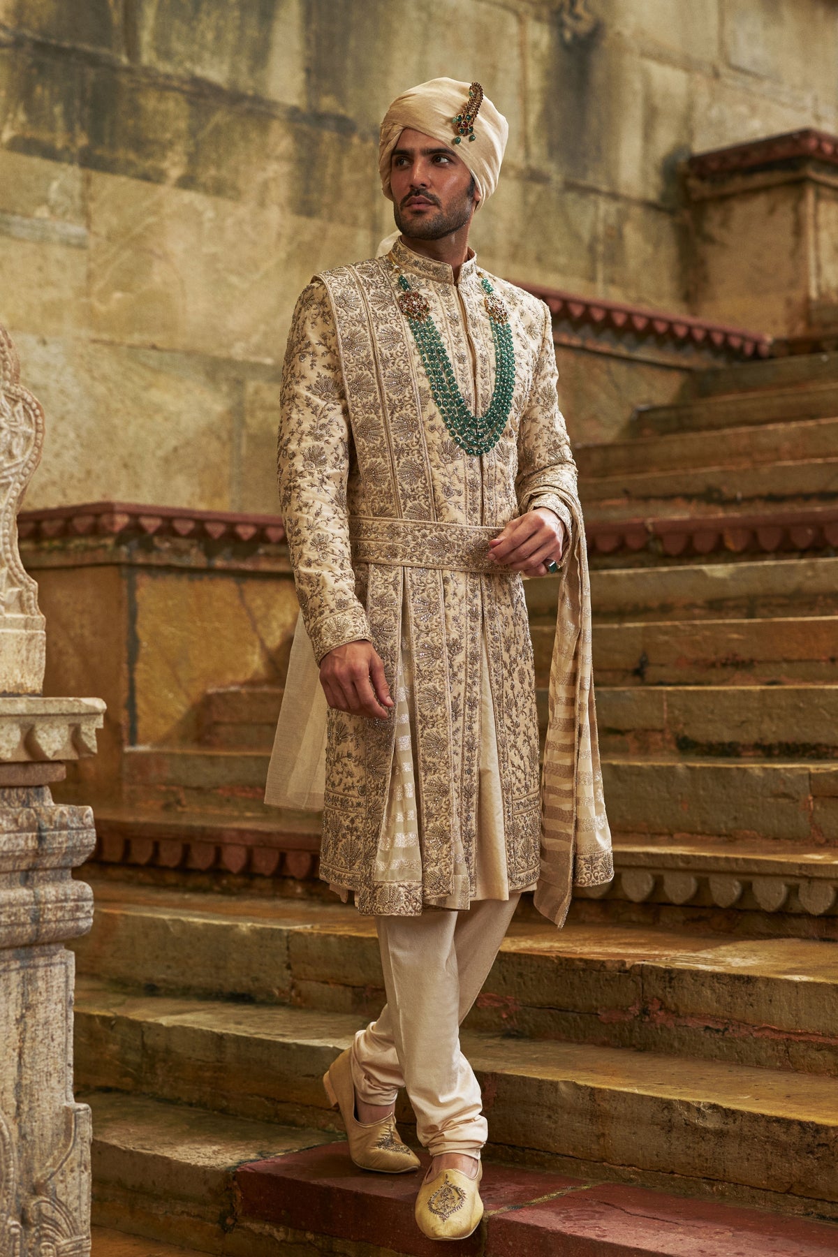 Applique Sherwani Set