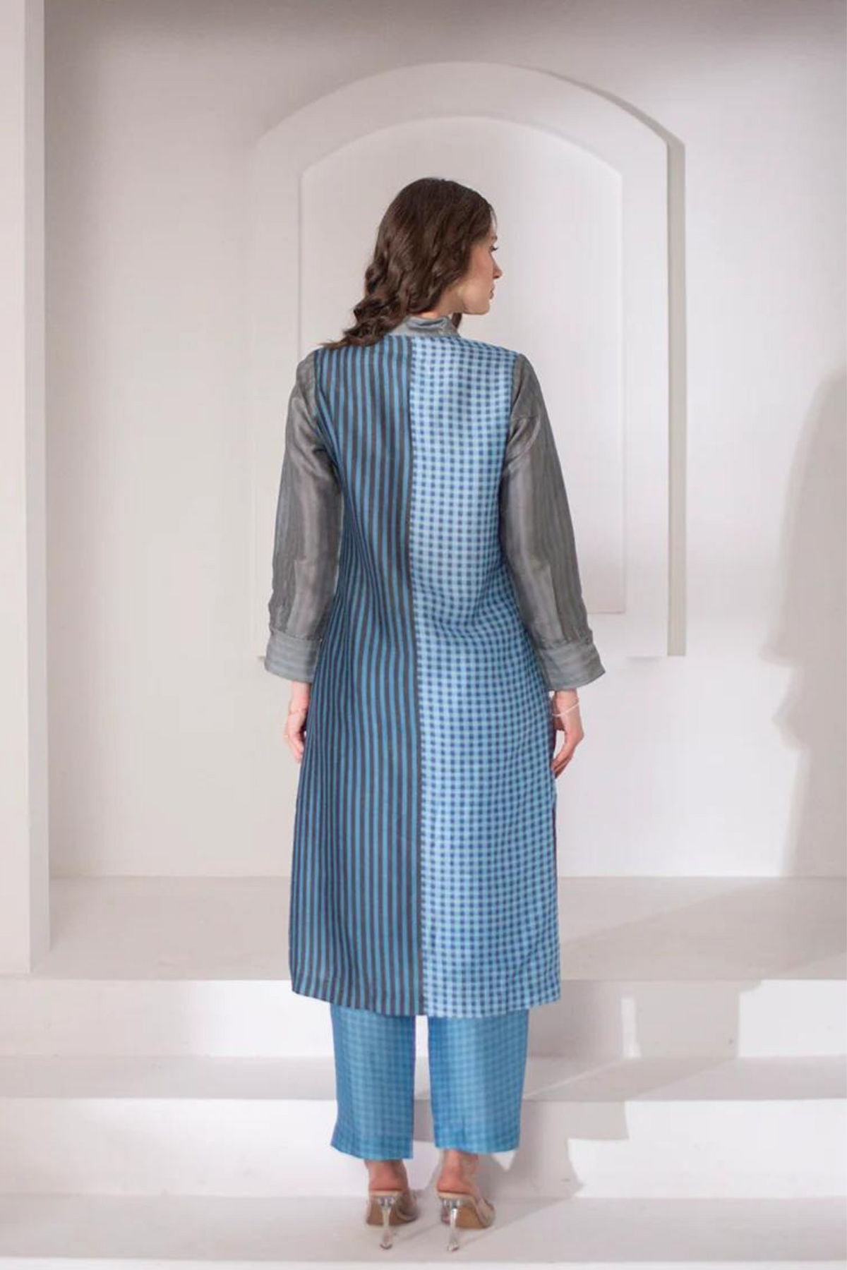 Multi Color Abstract Geometric  Tunics Set