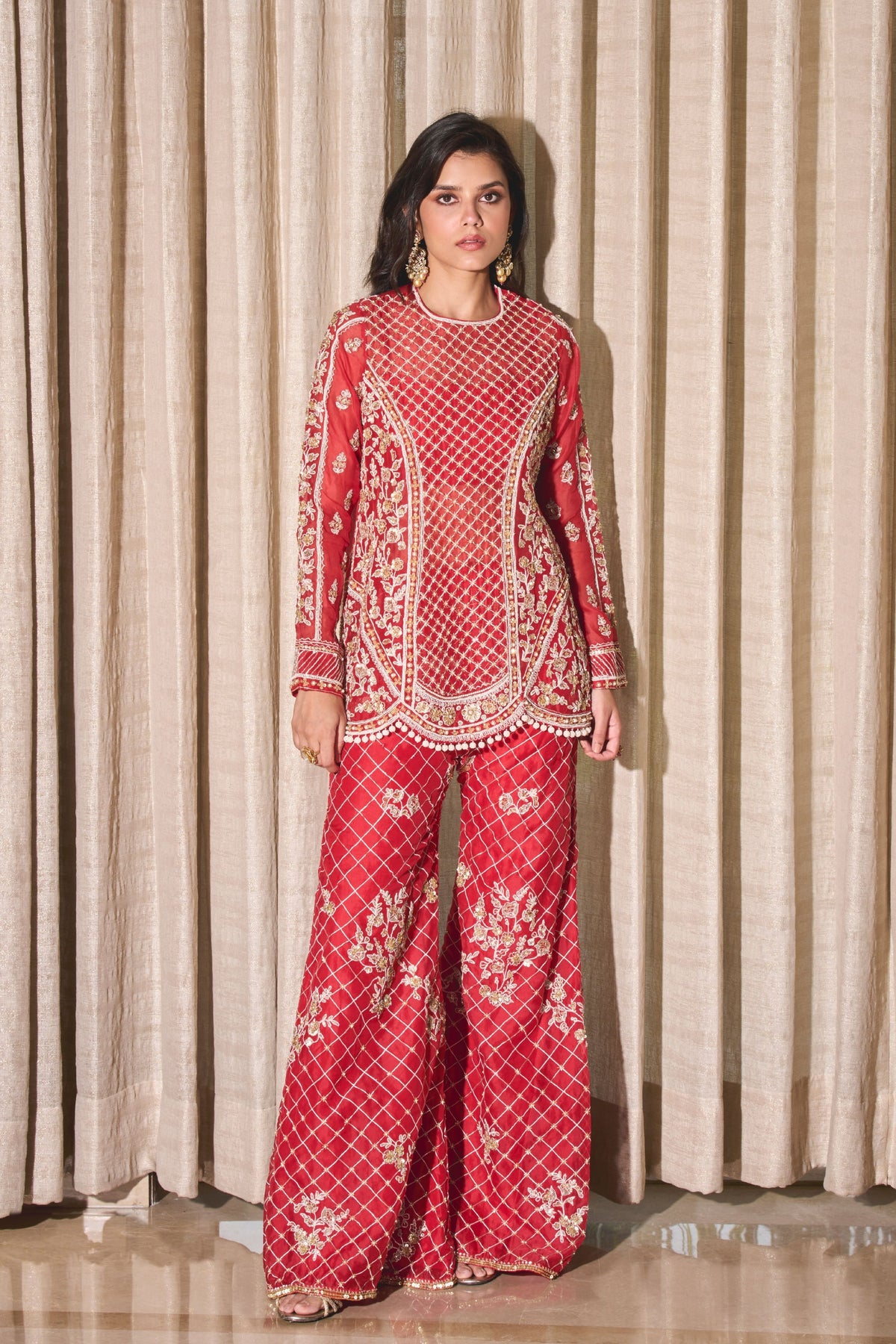 Silk Organza Kurta and Pants