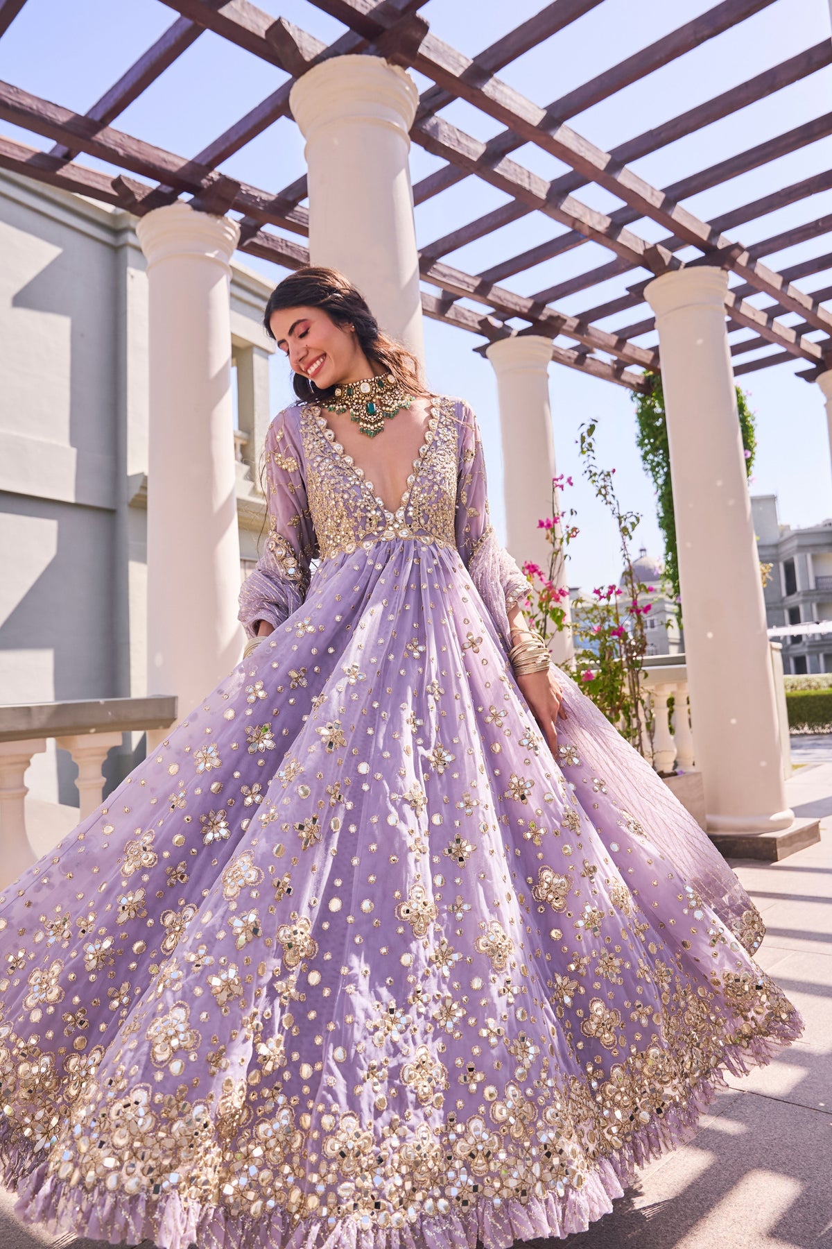 Martini Lilac Anarkali Set