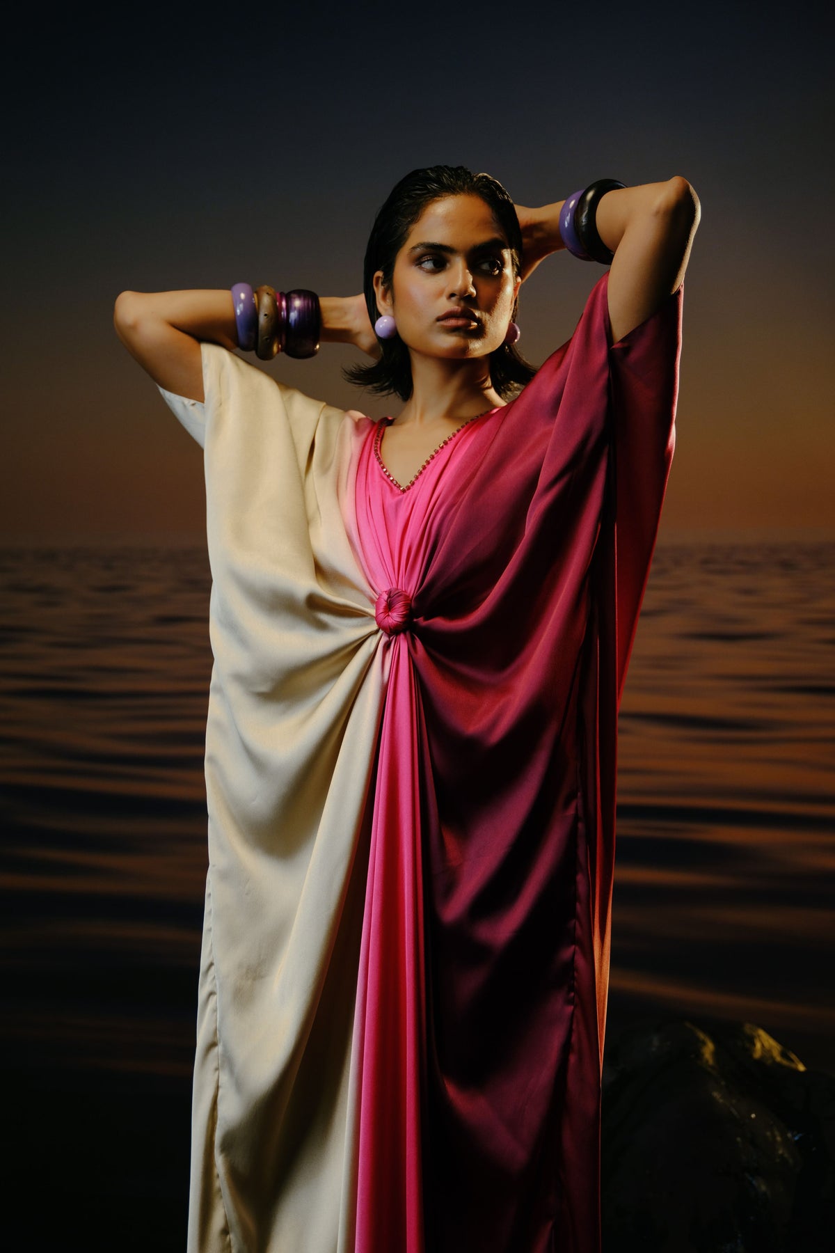 Alora Pink Kaftan
