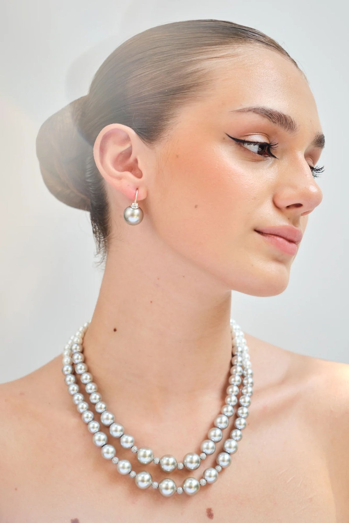 Double Graded Silver Necklace