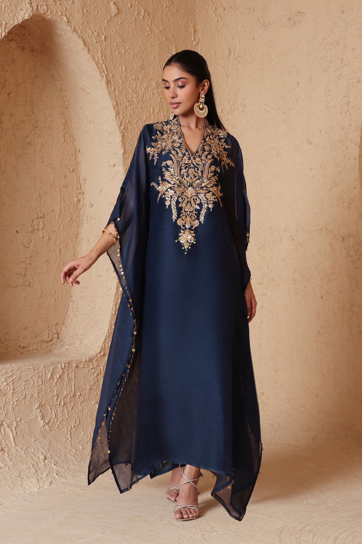 Blue Heavy Kaftan Set