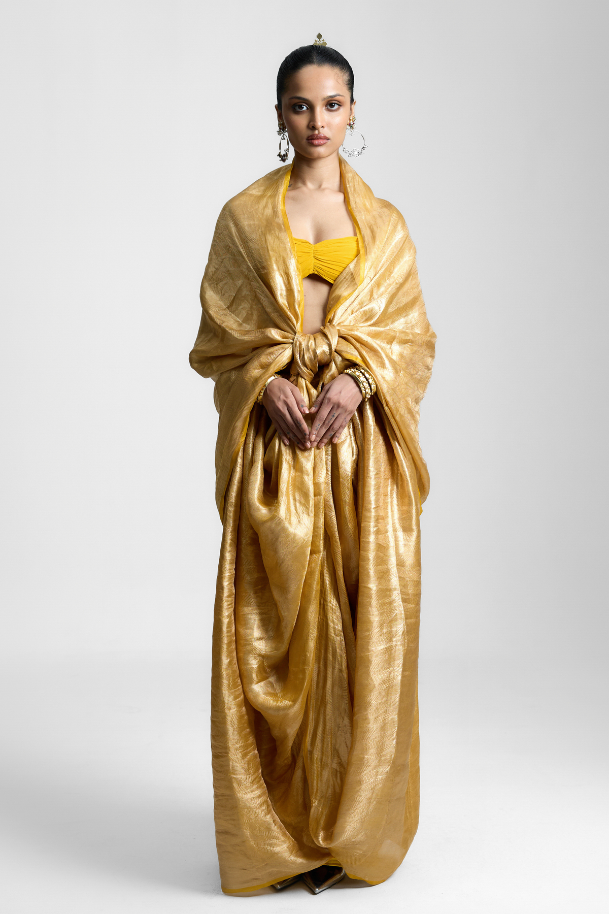 The Tropical Gold Saree