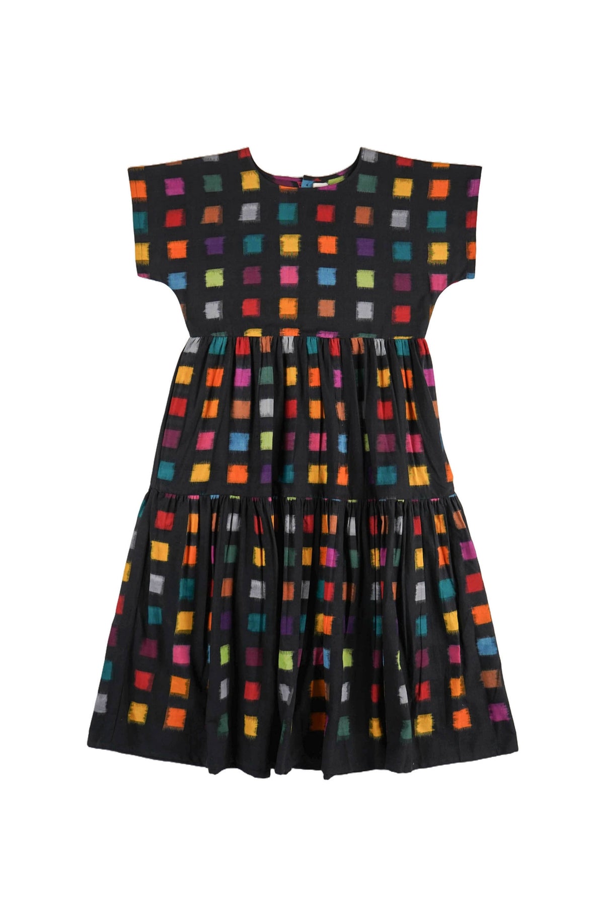 Ikat Black Tier Dress