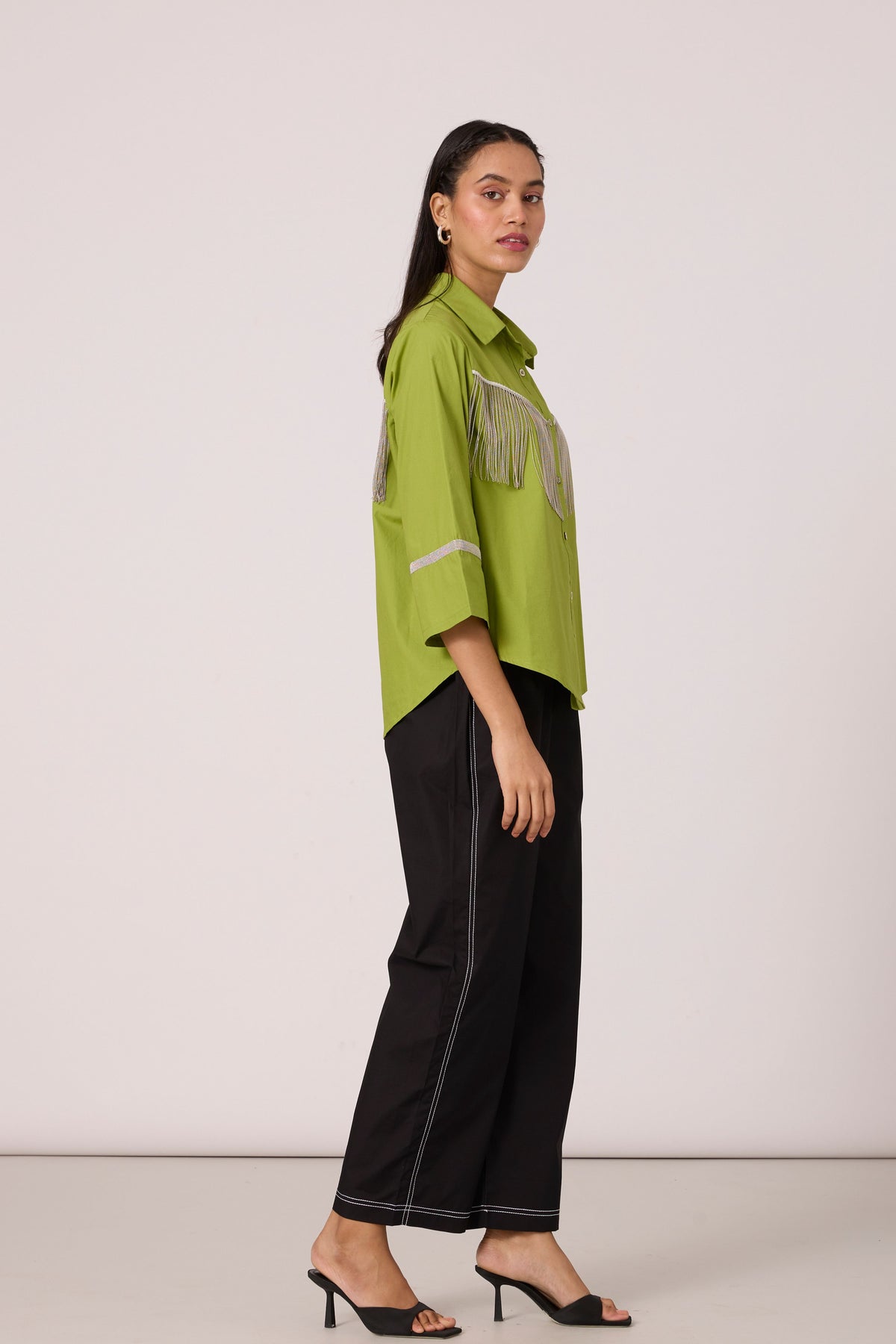 Dari Fringe Matcha Green Shirt