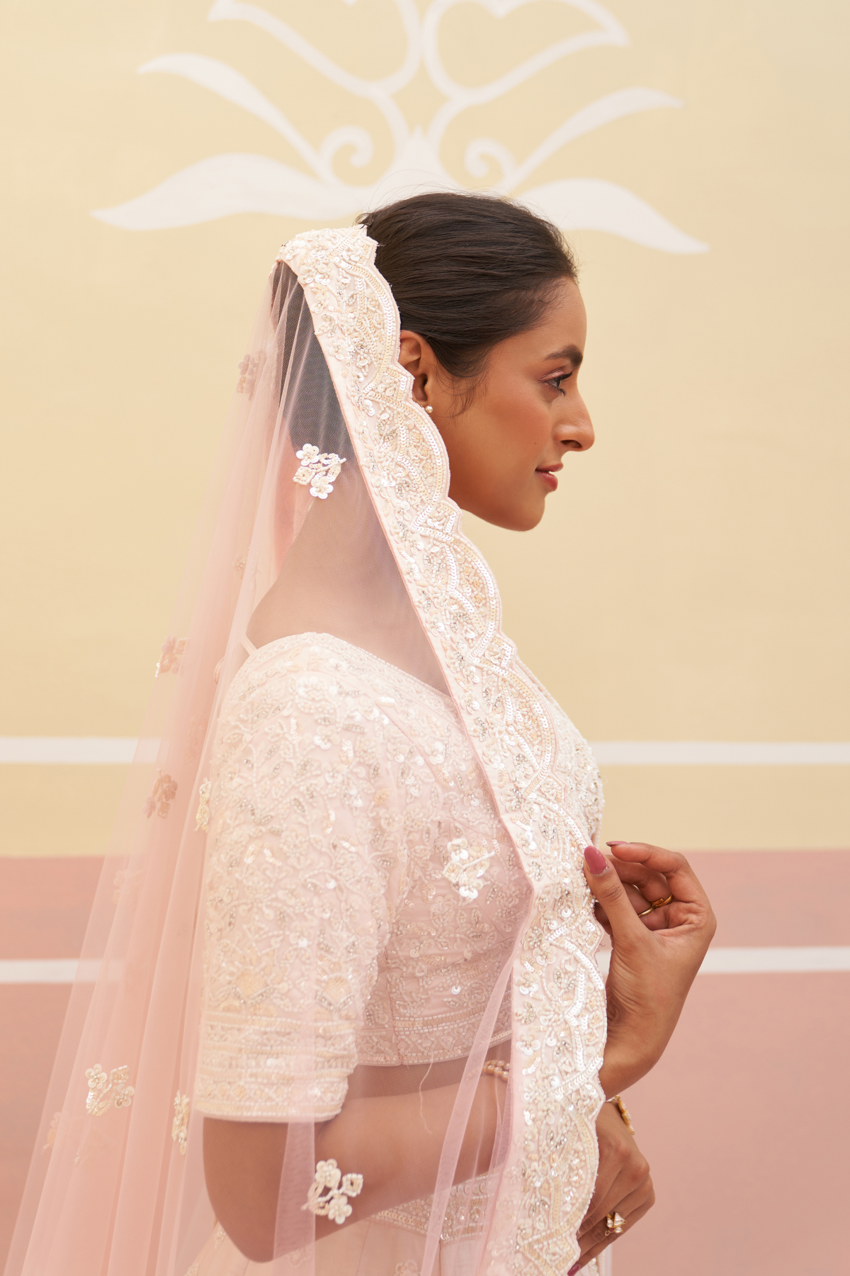 Blush Pink Silk Lehenga Set