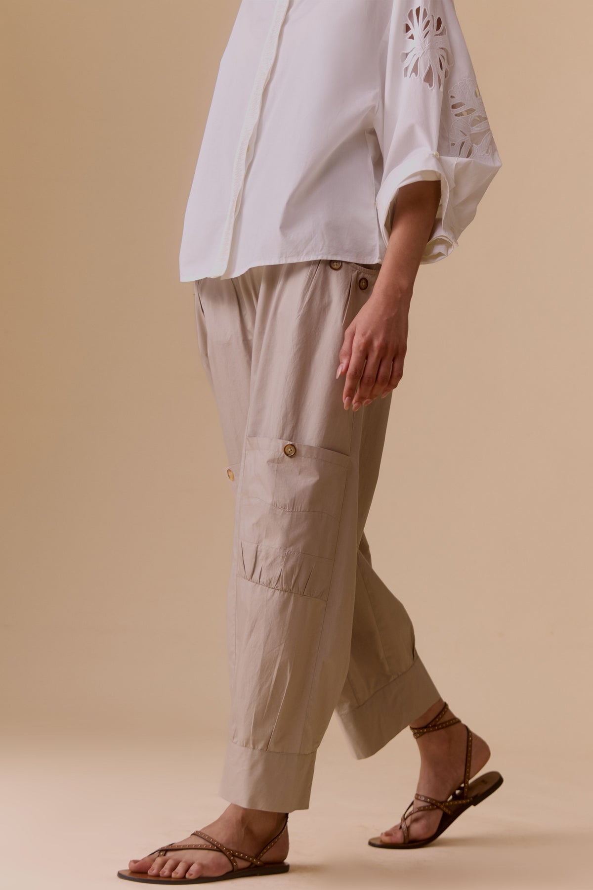 Beige Manya Pant