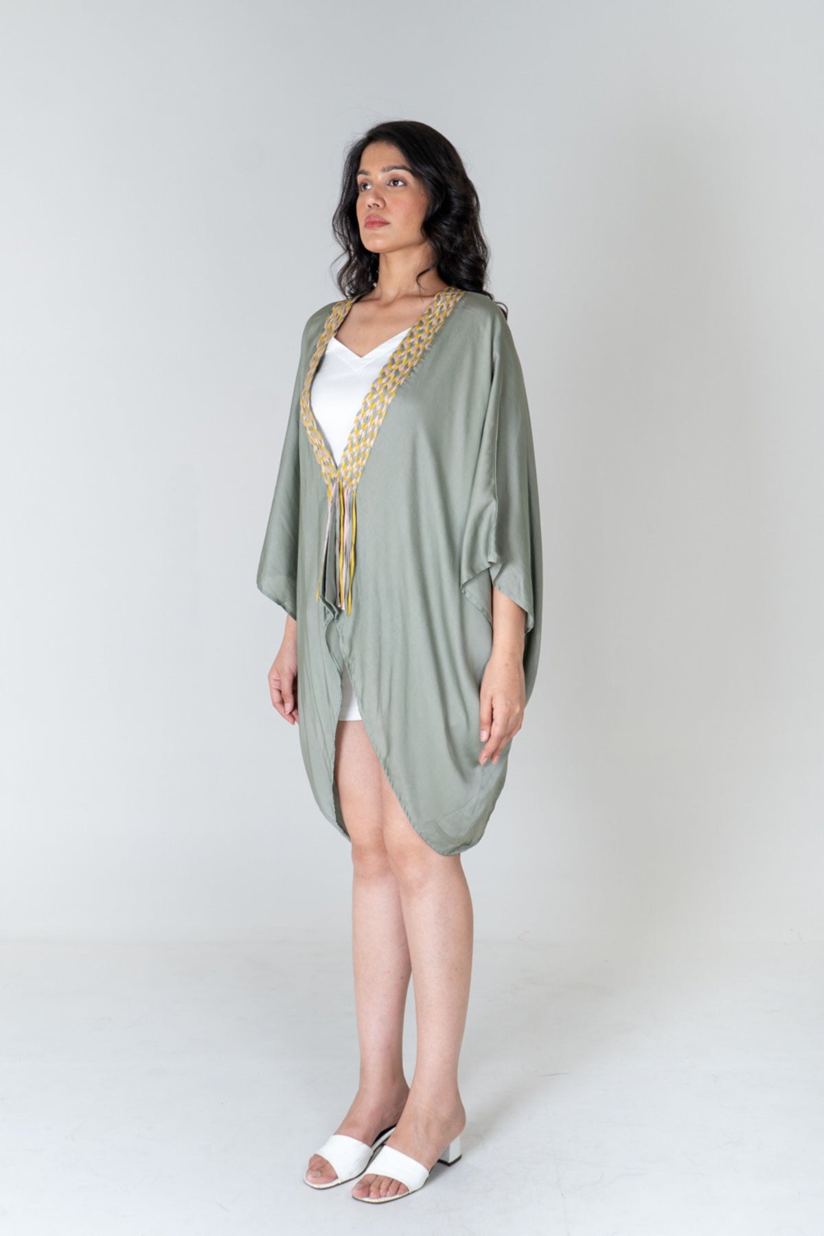 Green Braided Short Cape
