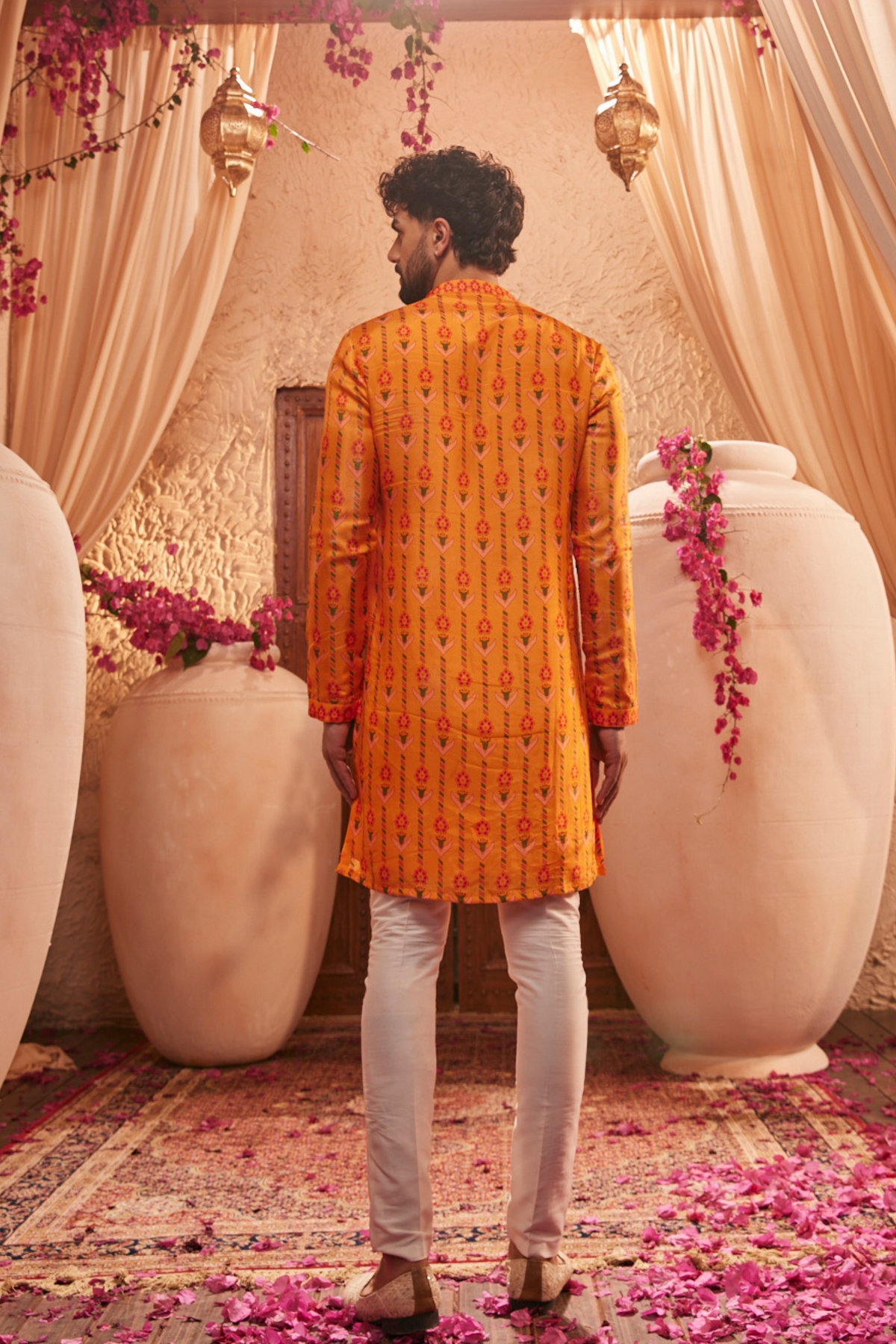 Aric Yellow Mens Kurta