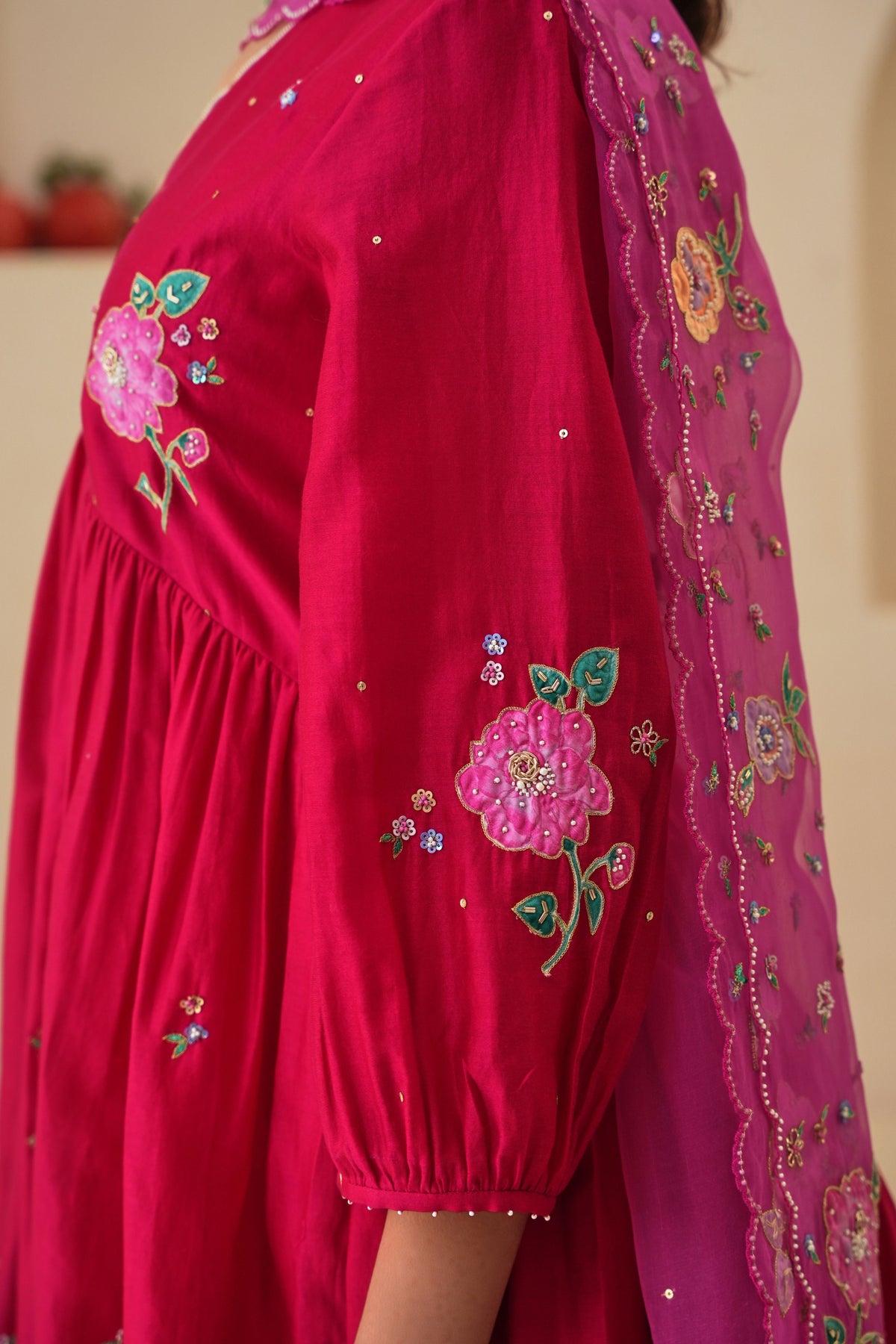 Zia Gathered Short Kurta Set