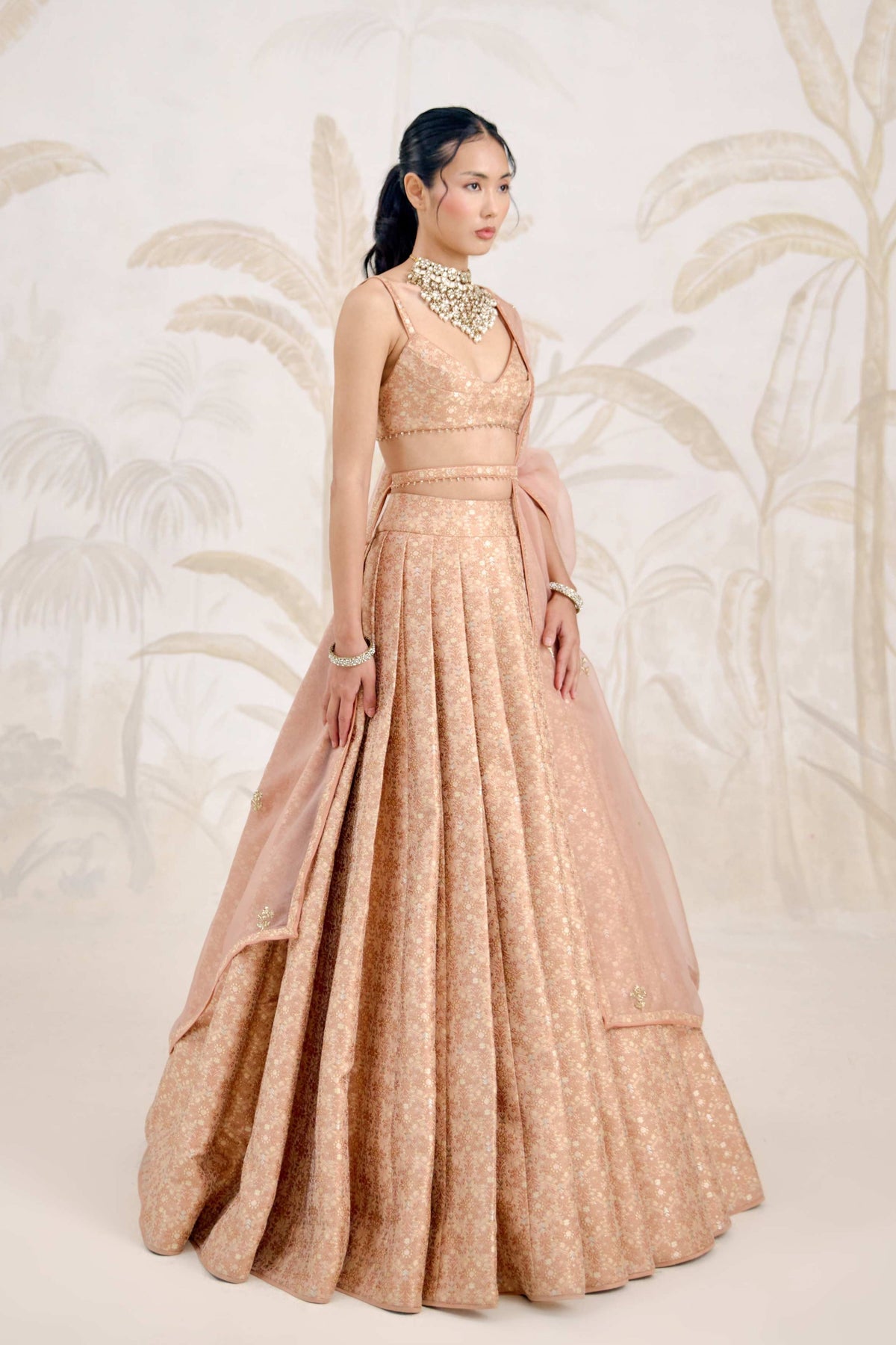 Dusty Coral Lehenga Set