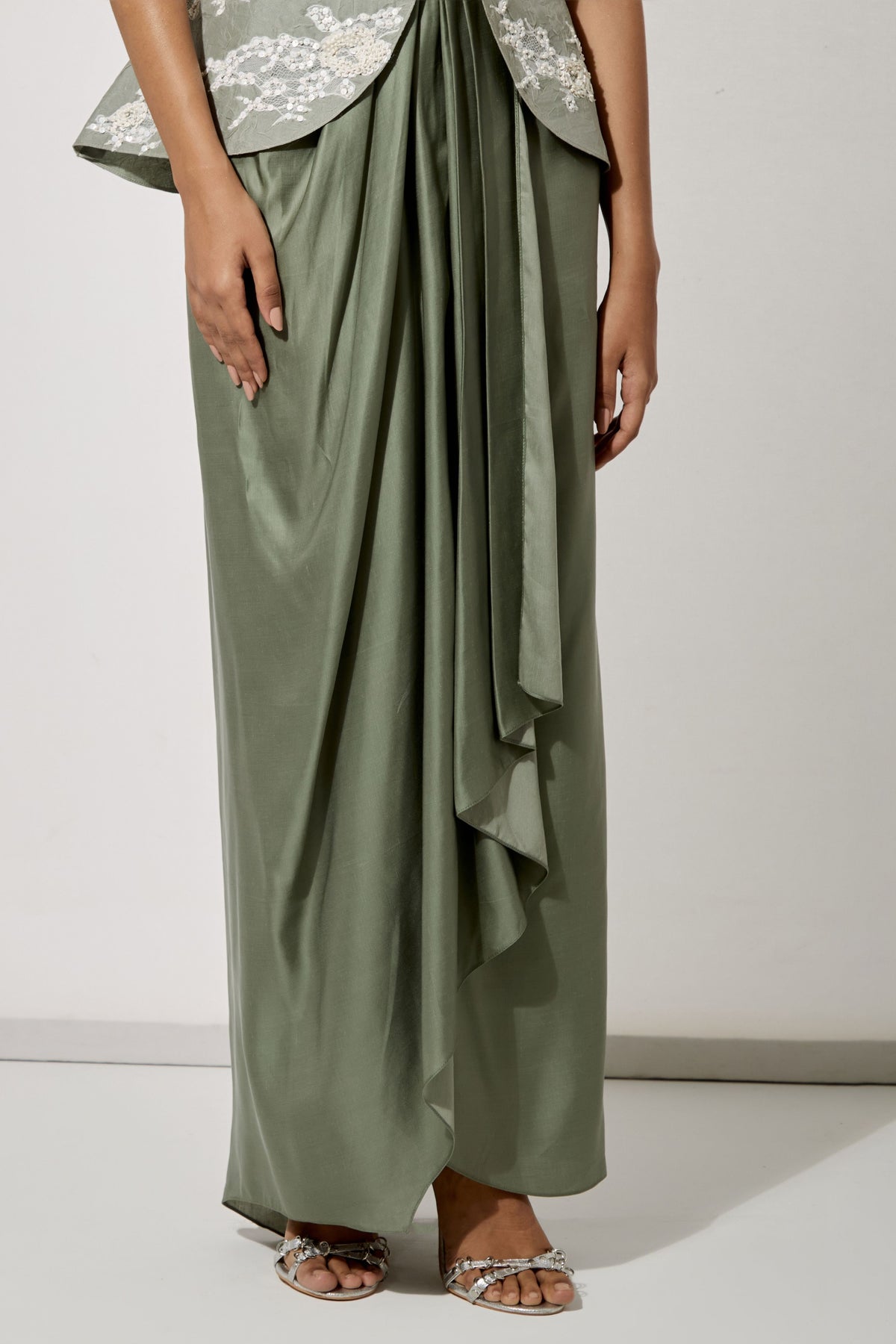 Sage Foil Skirt Set