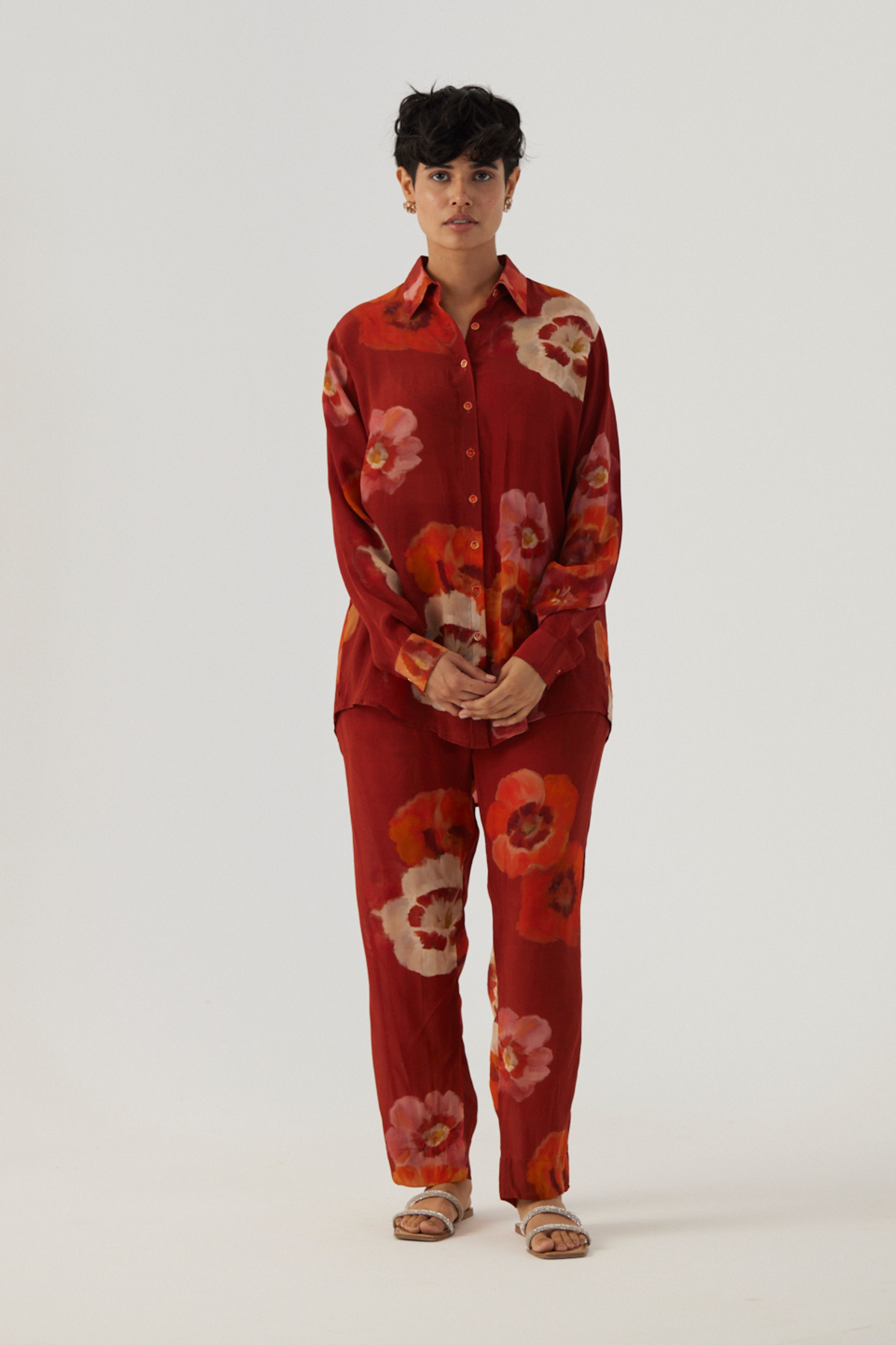 Gardenia Red Co-Ord Set