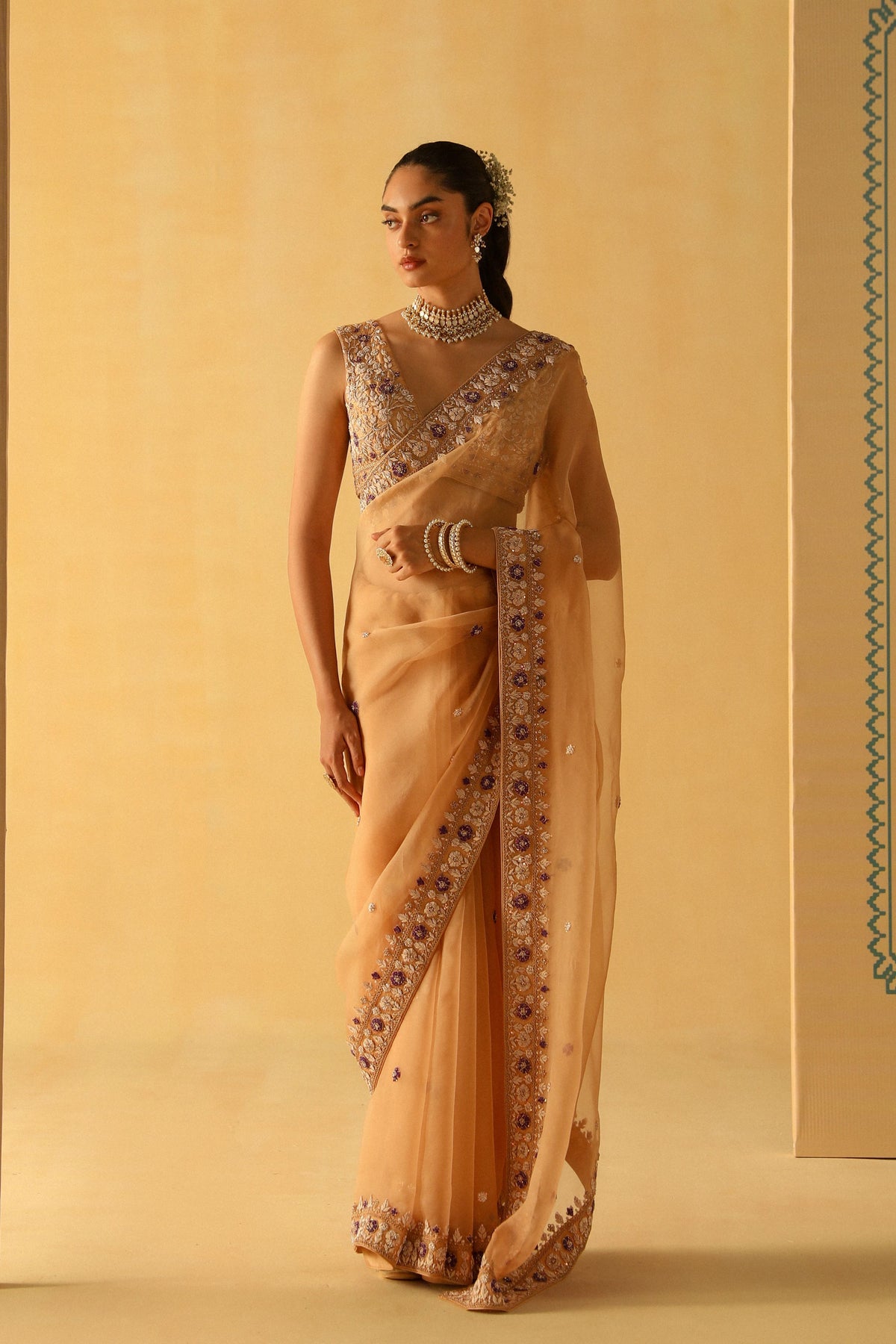 Gold Hannah Saree Set