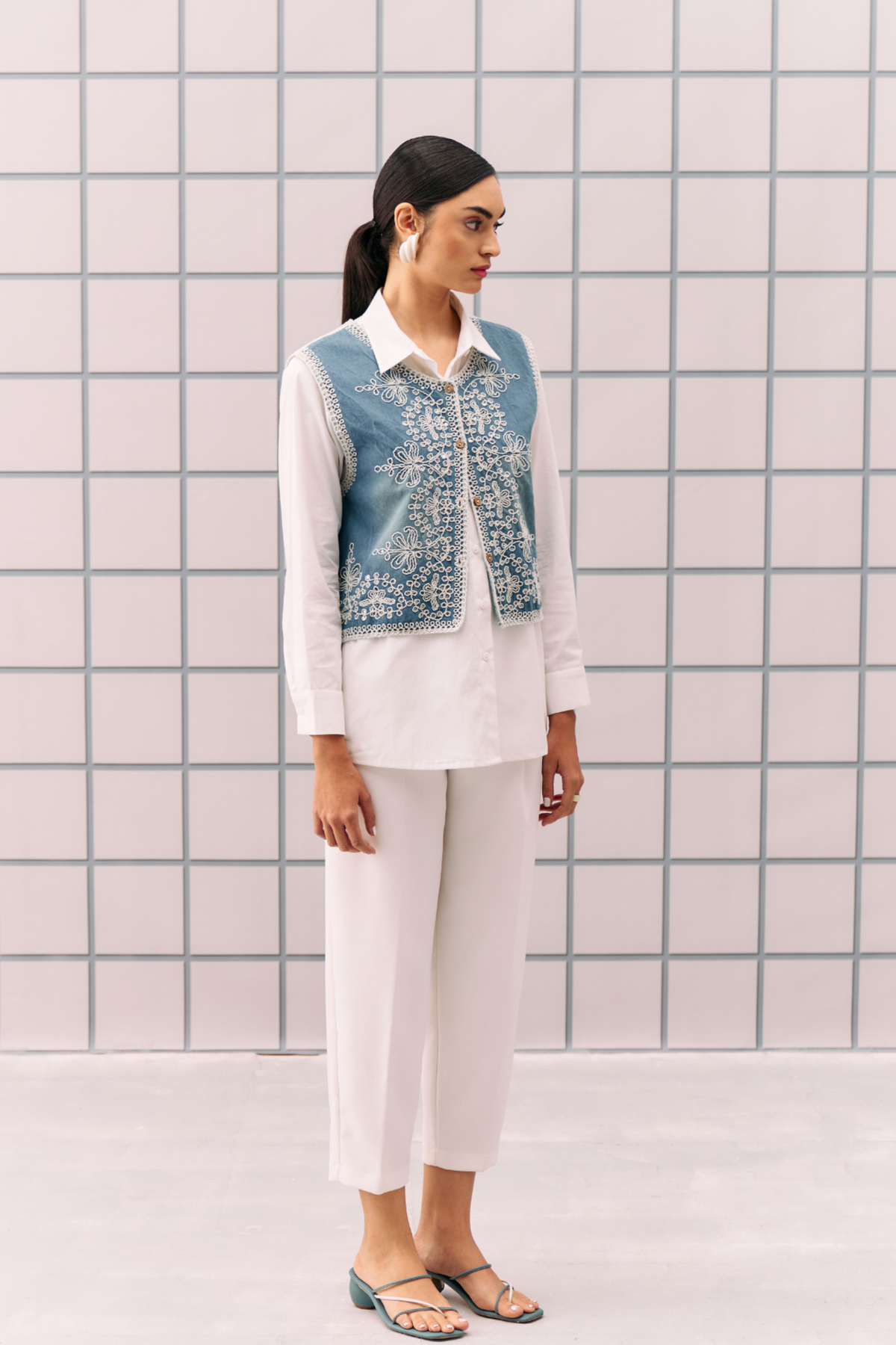 White Gaia Waistcoat