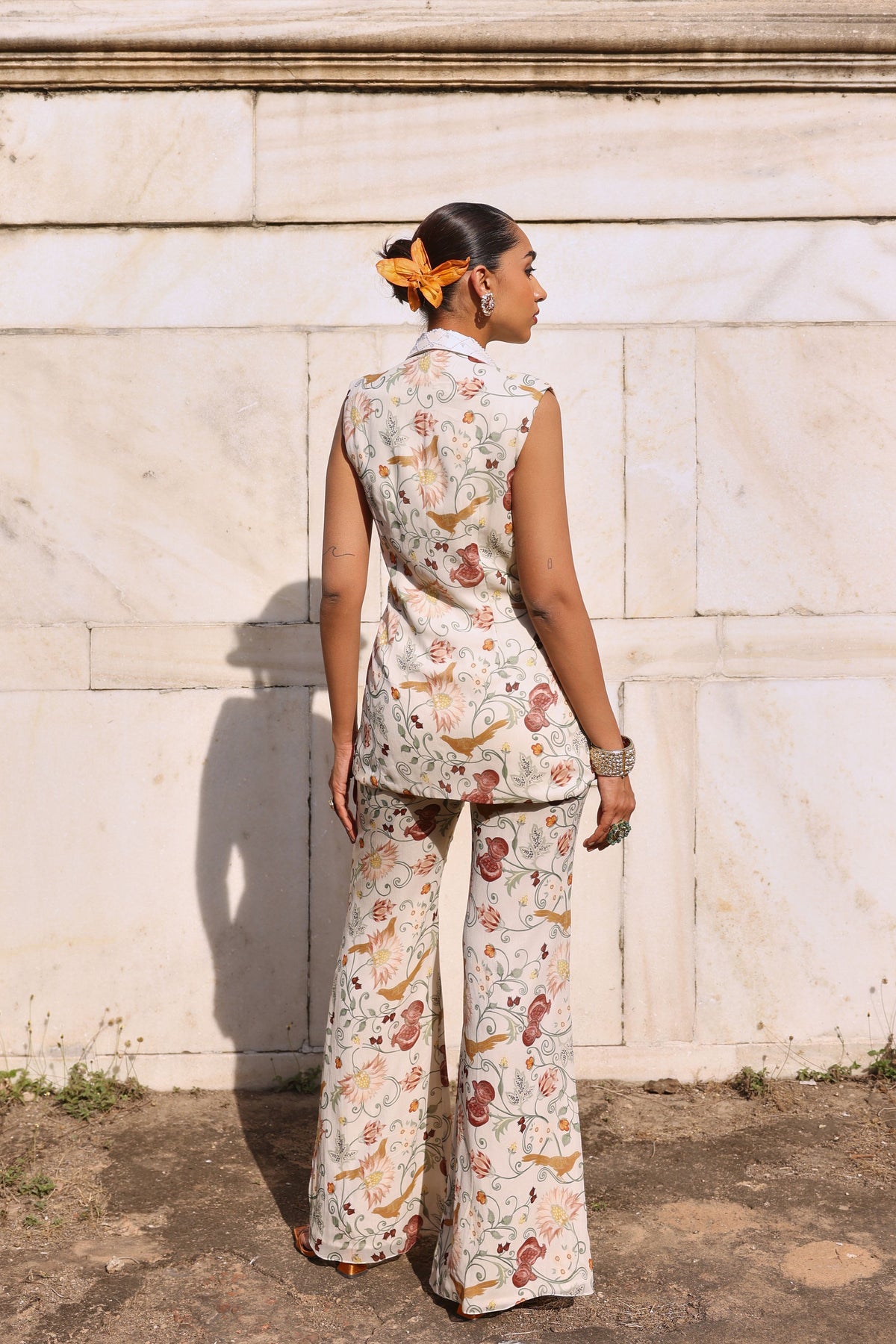 Tishya Co-ordinated Set in Ivory
