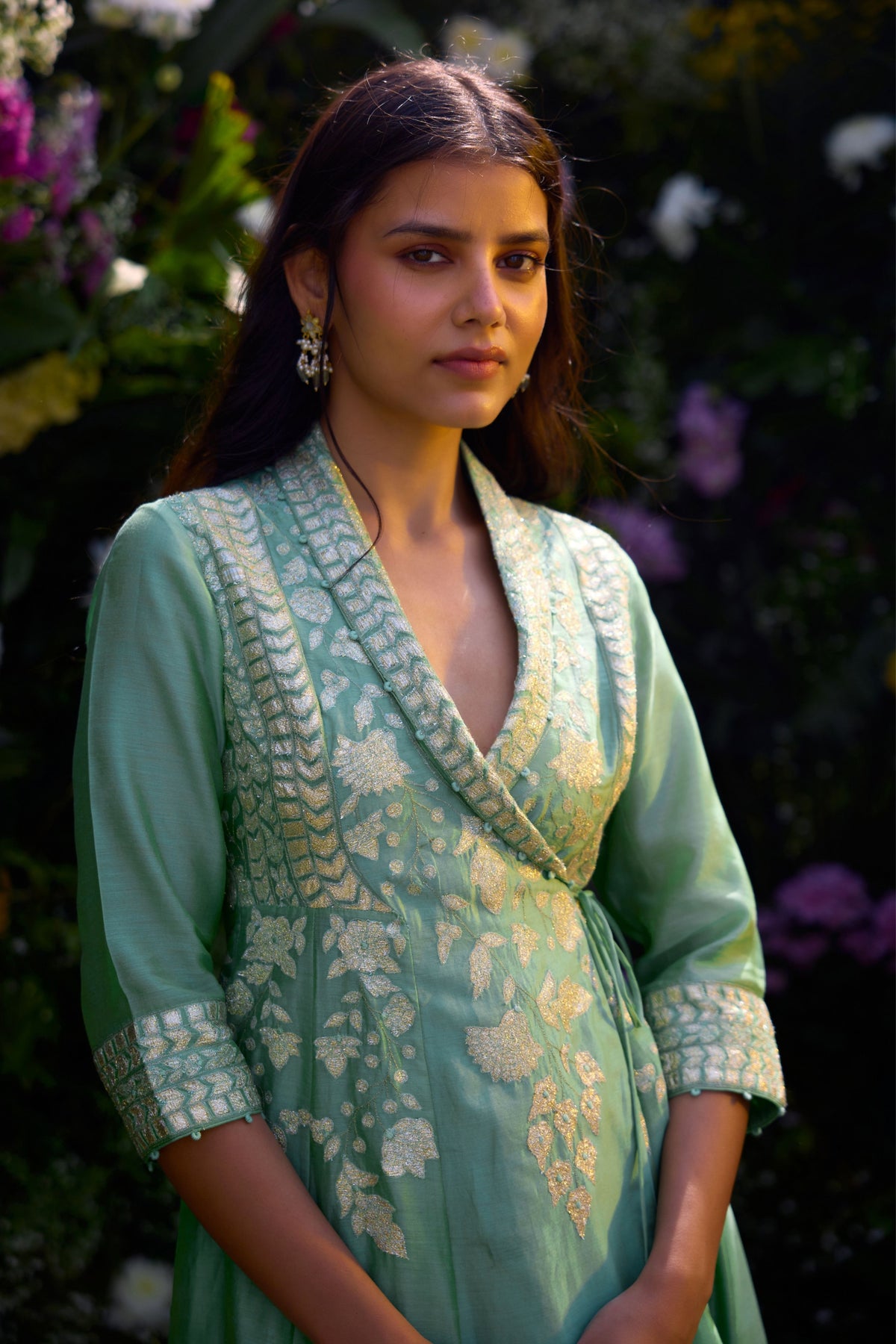 Bermuda Green Anarkali Set