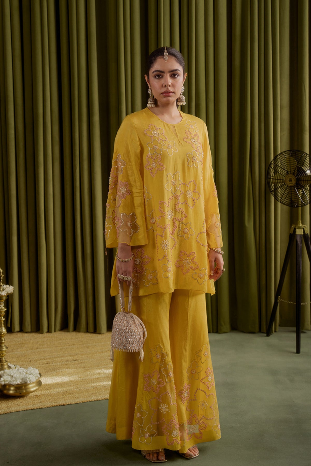 Mango Embroidered Sharara Set