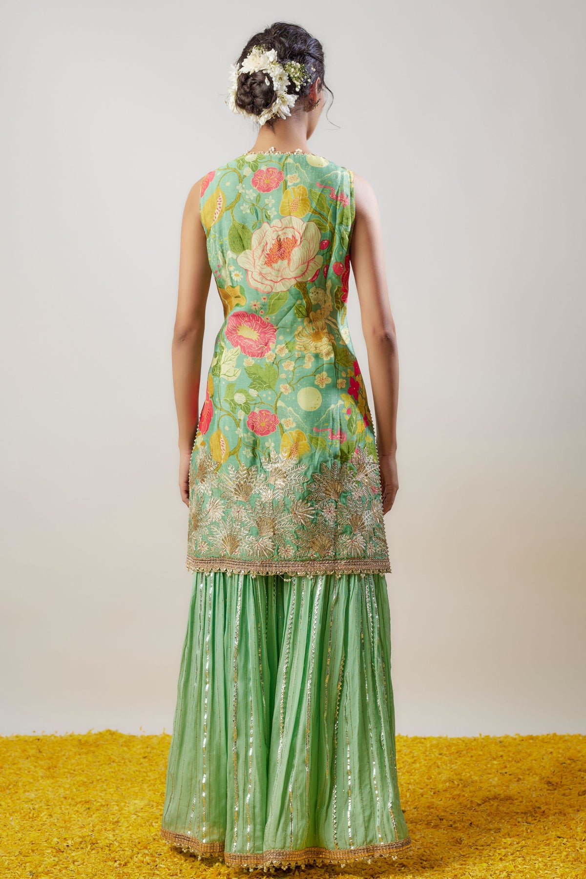 Sofina Mint Green Sharara Set