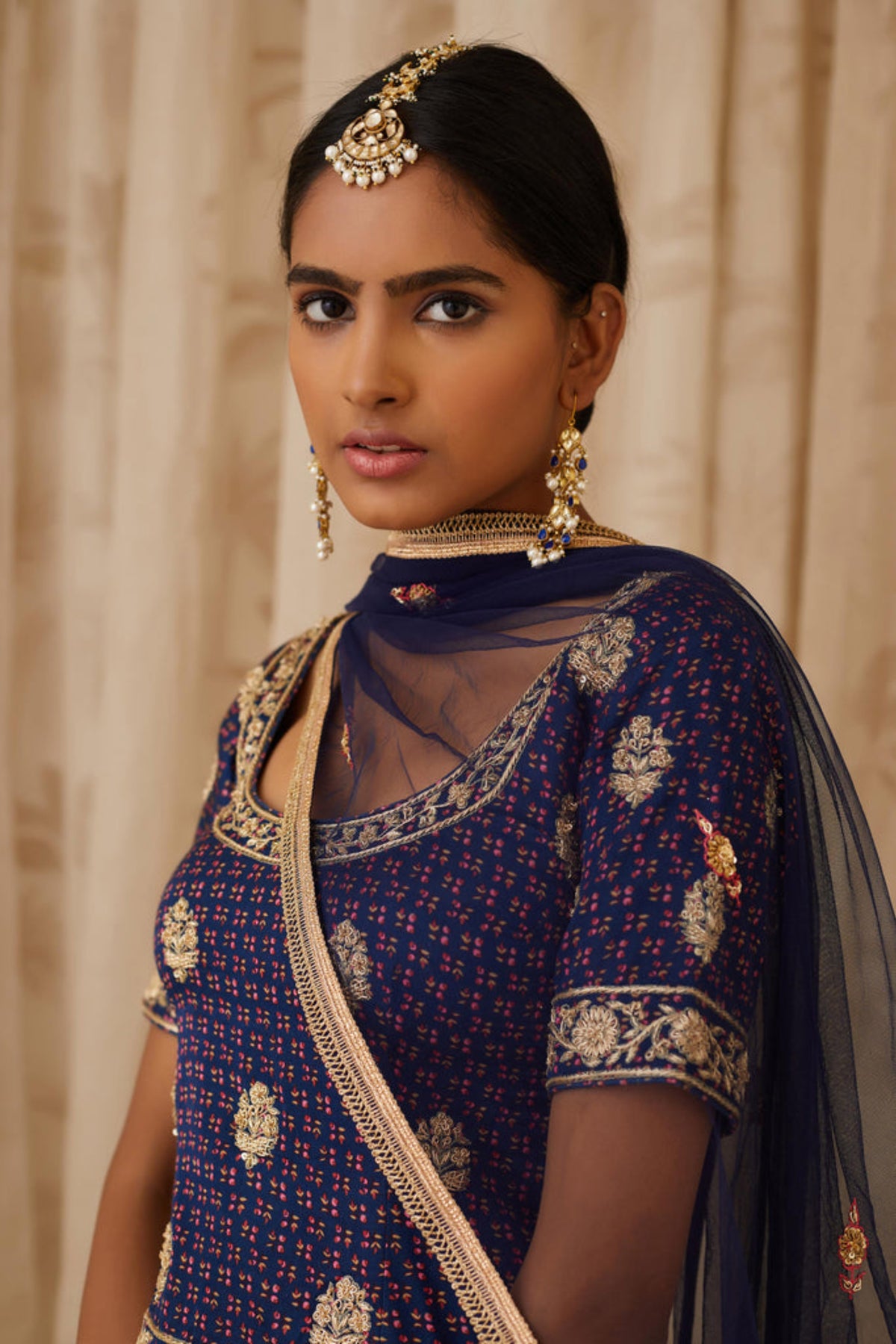 Blue lehenga set