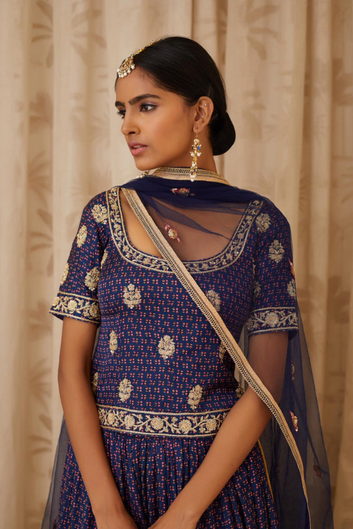 Blue lehenga set
