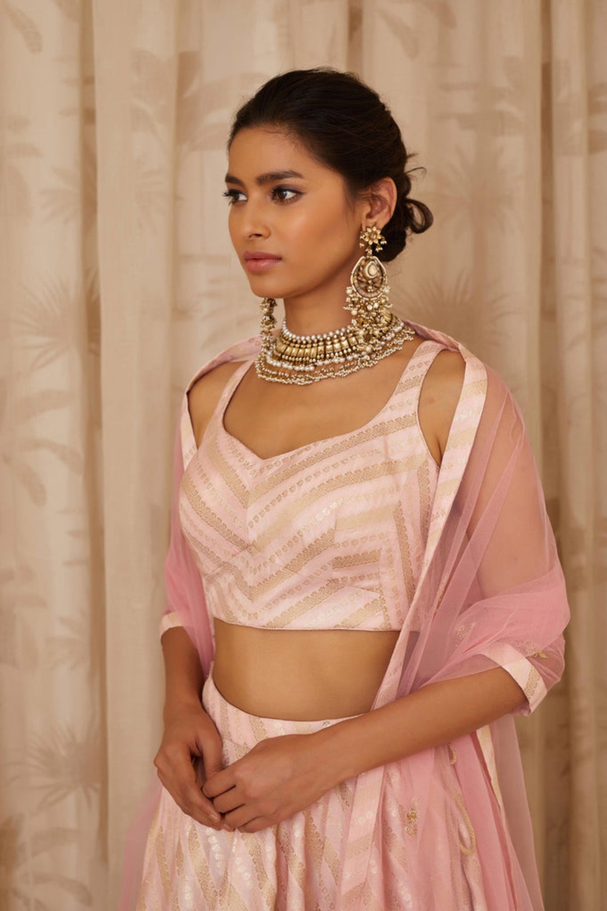 Light pink lehenga set