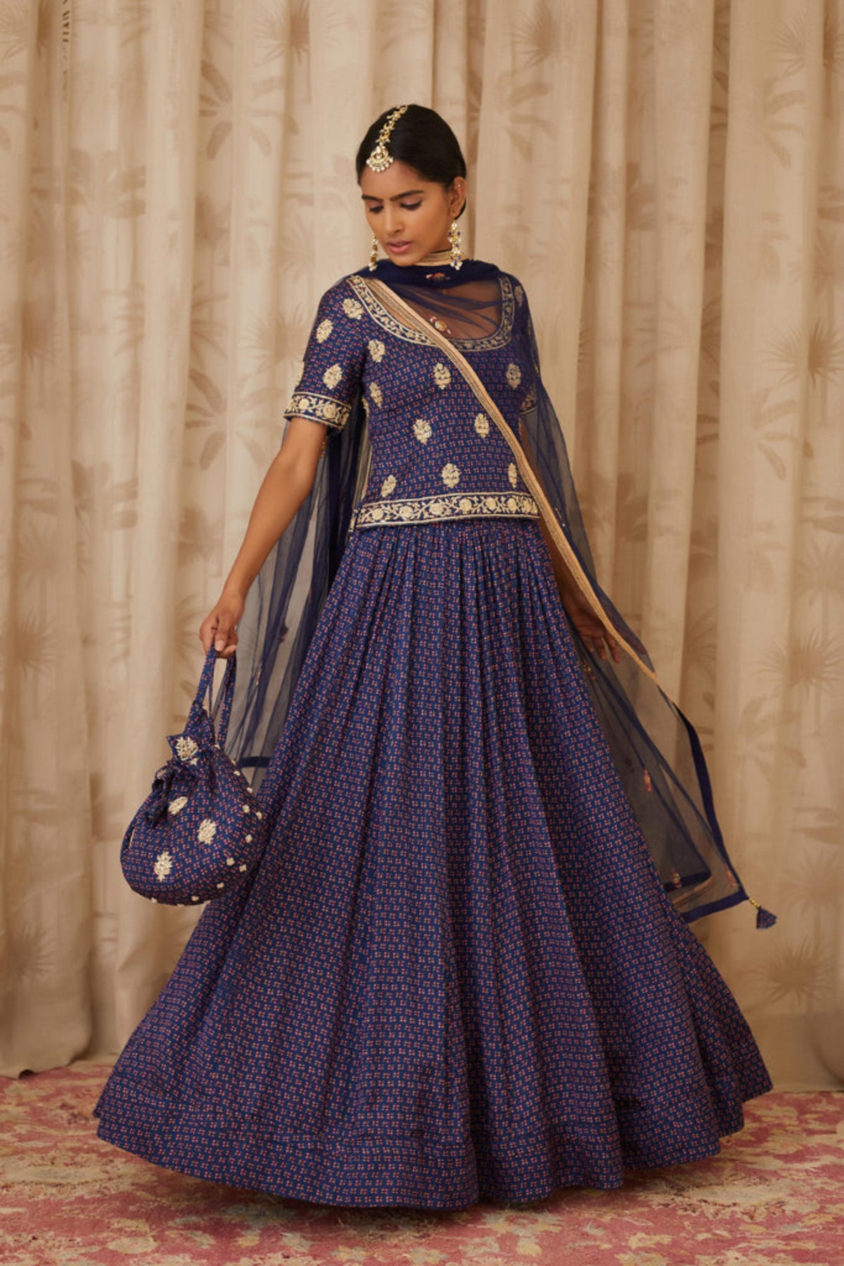 Blue lehenga set