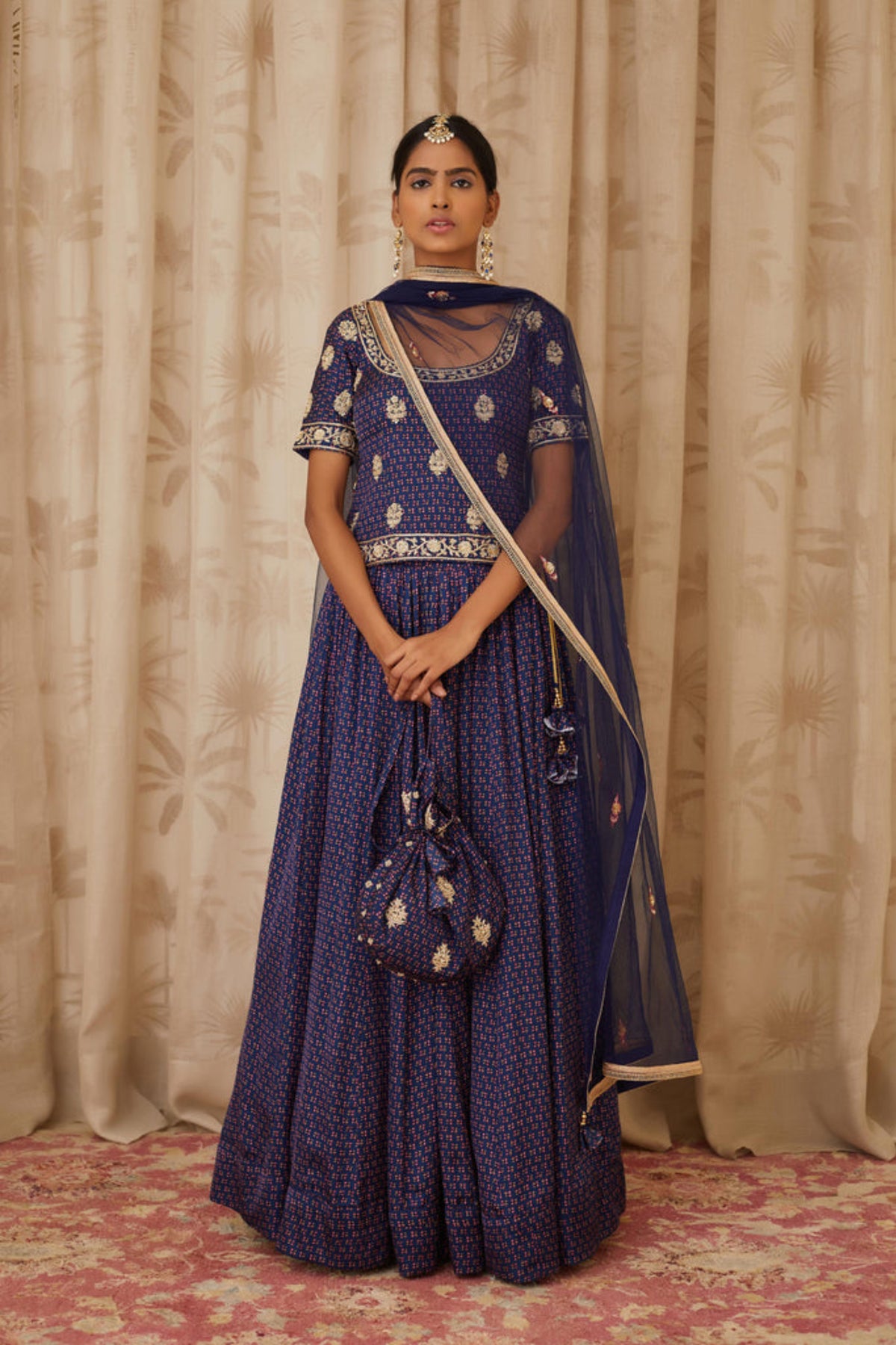 Blue lehenga set