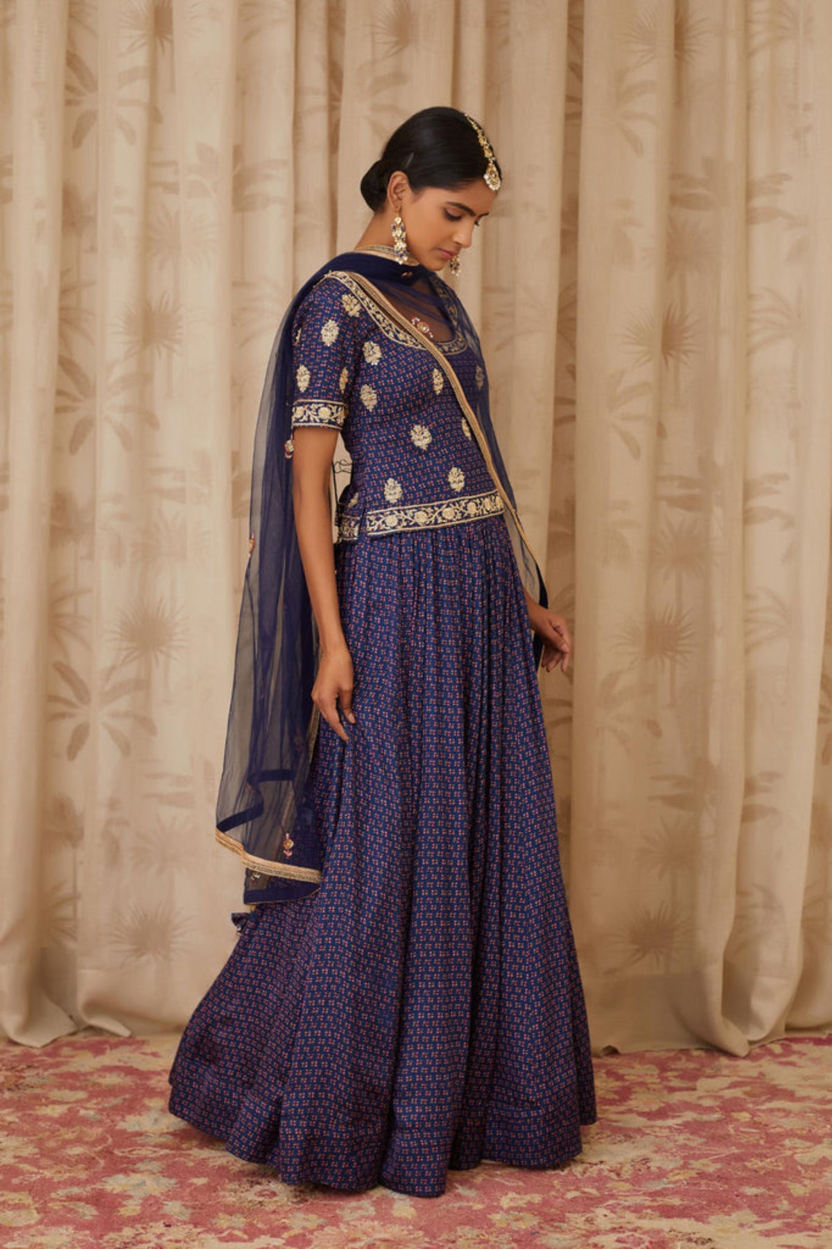 Blue lehenga set