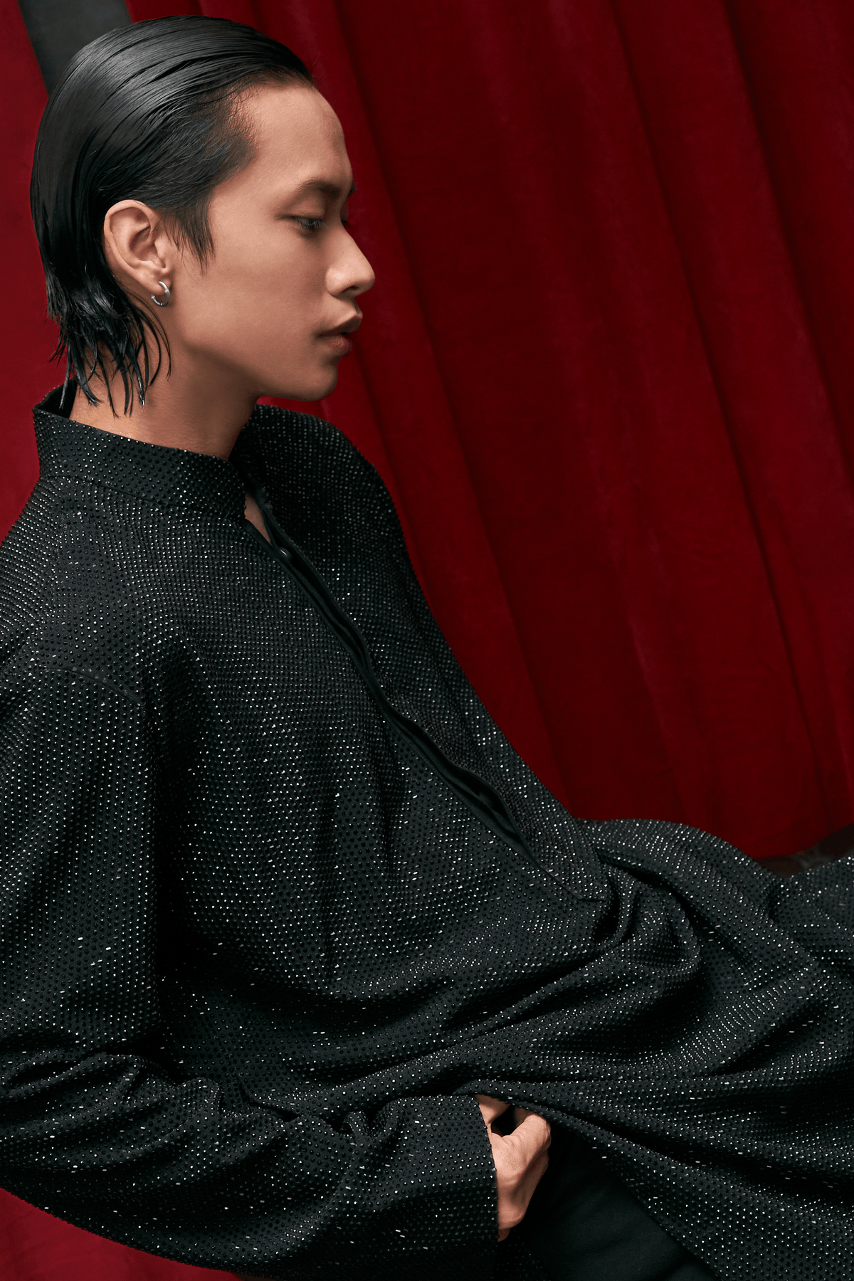 Negro Glitz Kurta And Pant