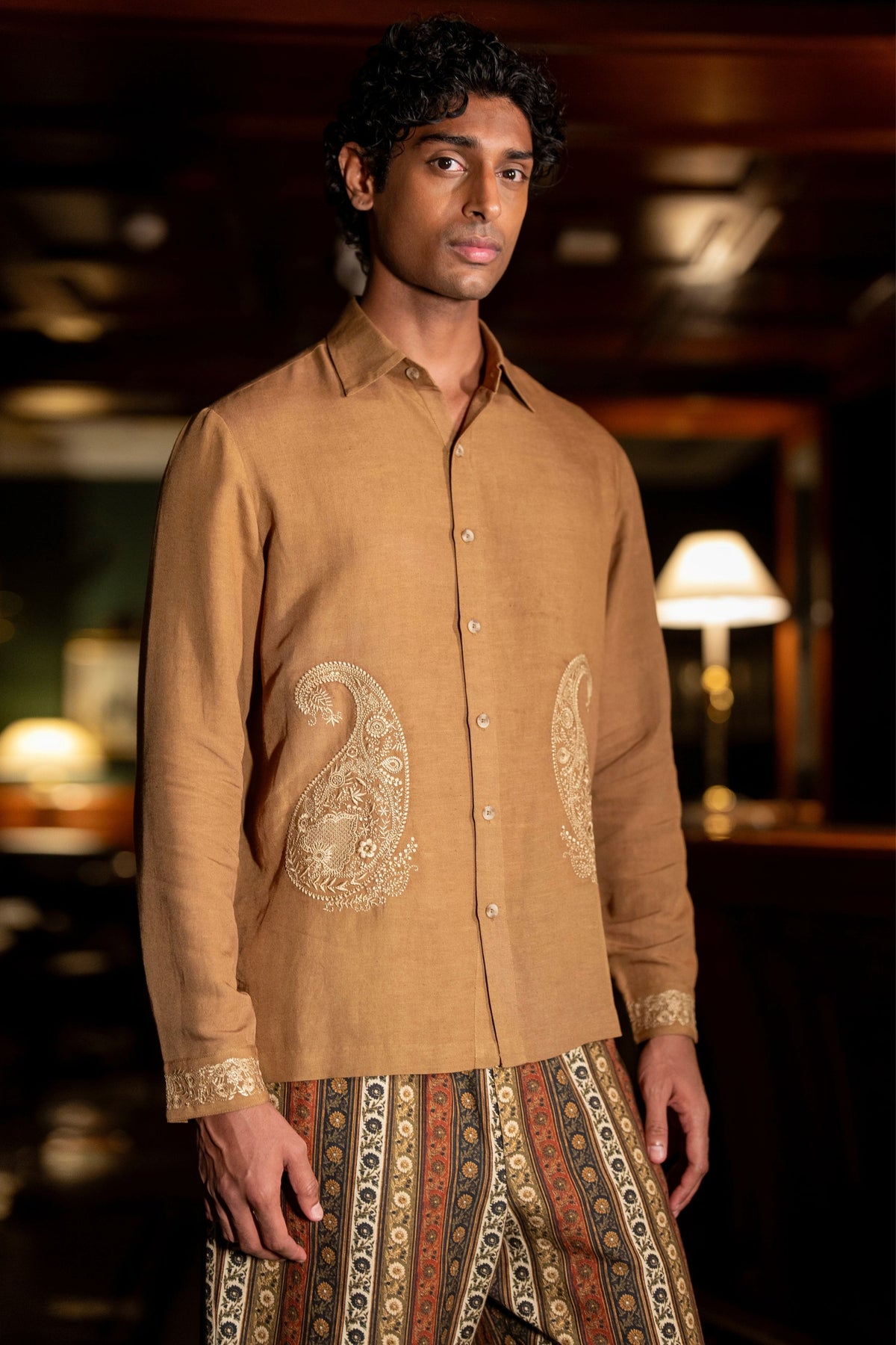 Embroidered Linen Shirt