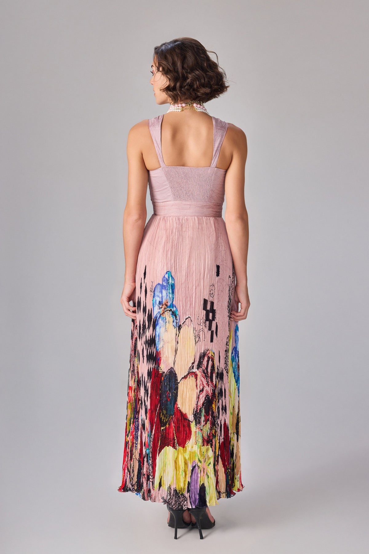 Peach Vintage Block Emma Dress