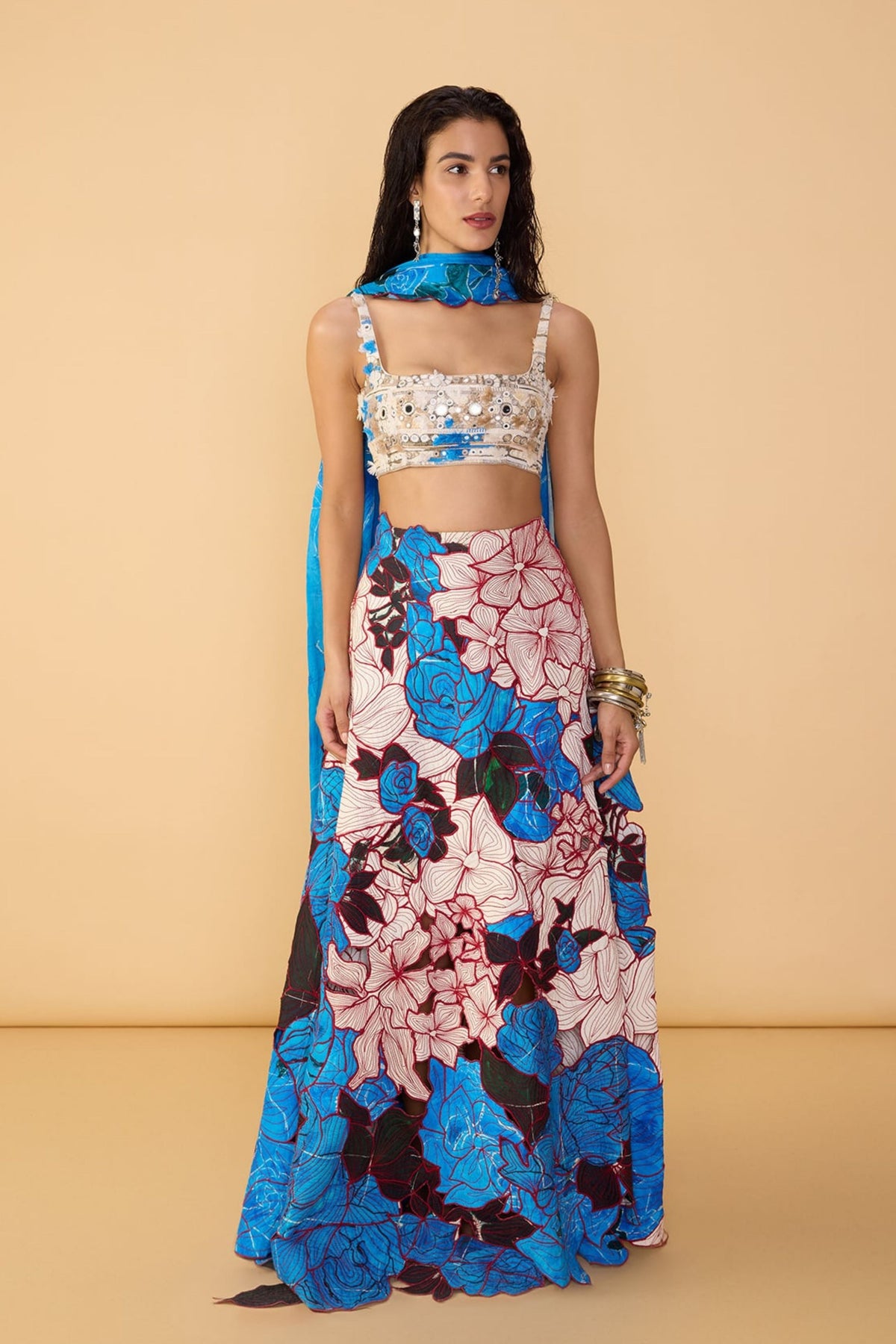 Sachi Applique Lehenga Skirt