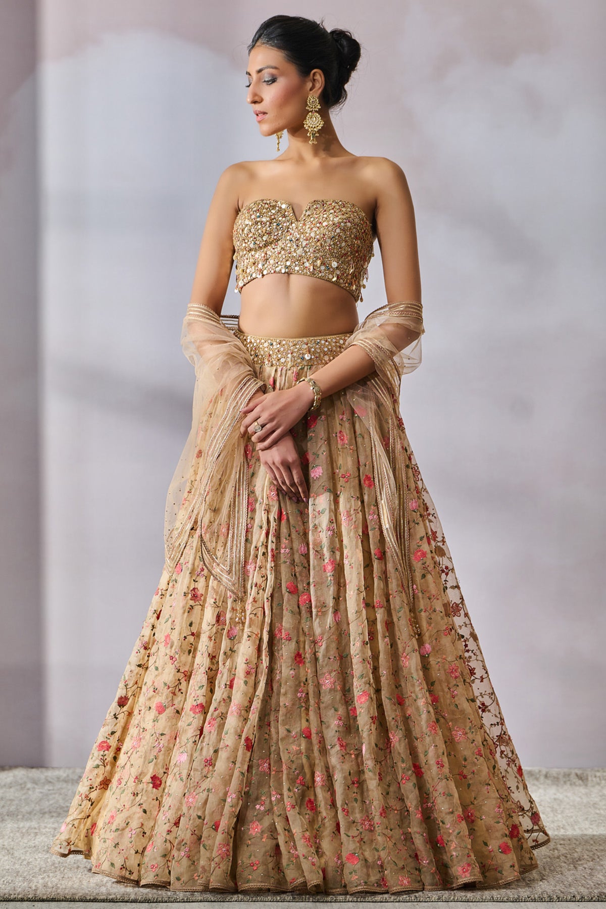 Blouse scarf lehenga