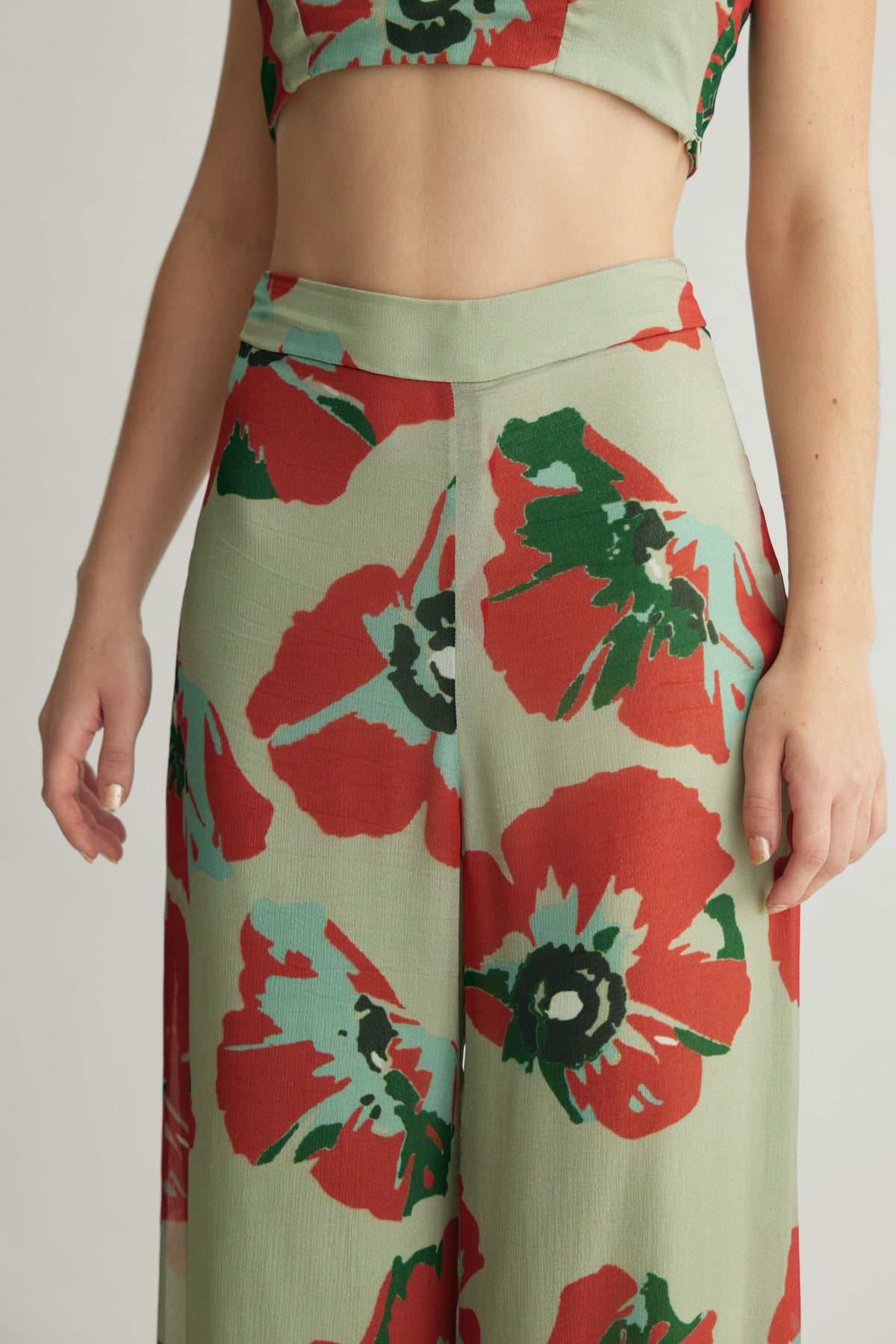 Mint Floral Pants