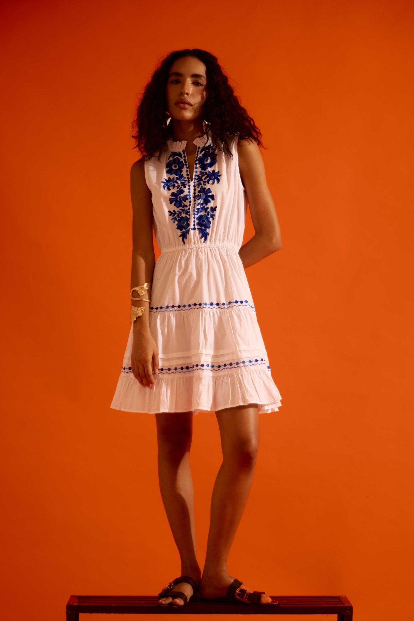 Ivory Tier Mini Dress - Indian Summer Story - Elahe