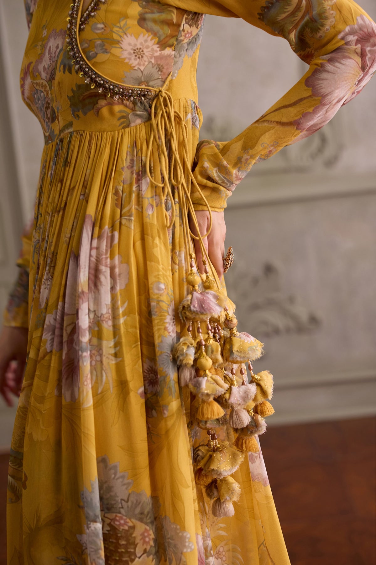 Yellow Navyha Angrakha Set